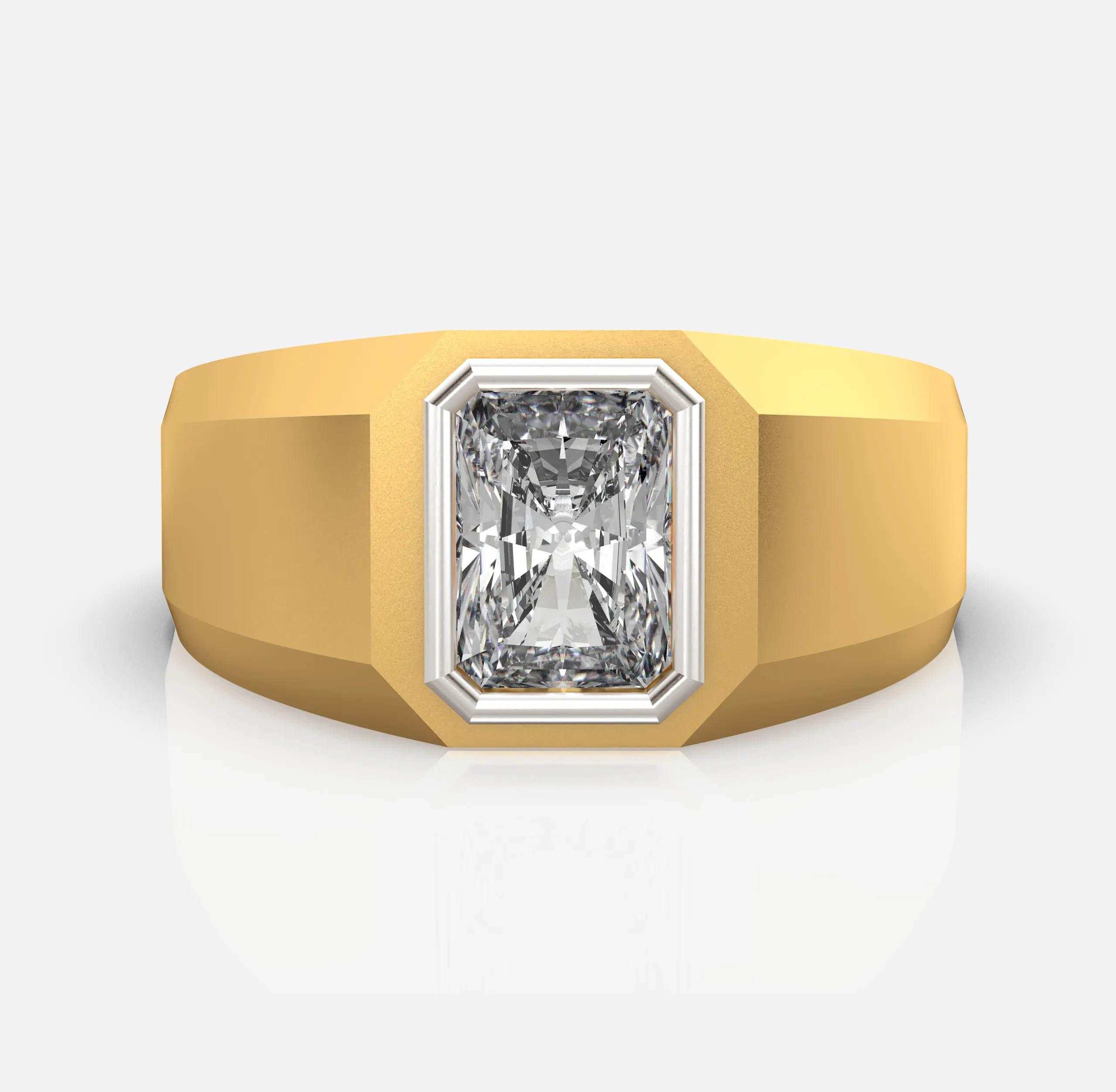 Radiant Solitaire Men’s Ring