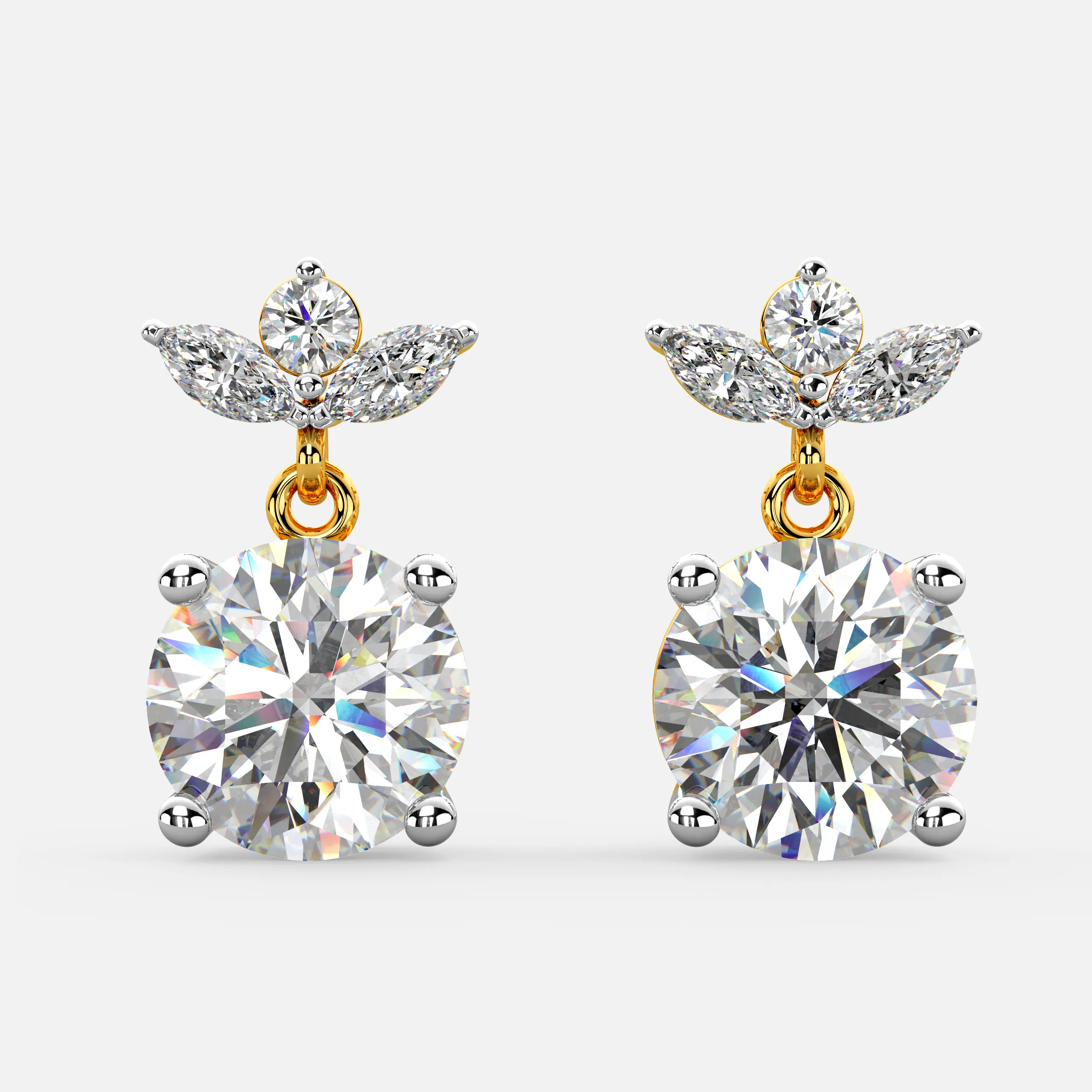 Bloom Diamond Drop Earrings