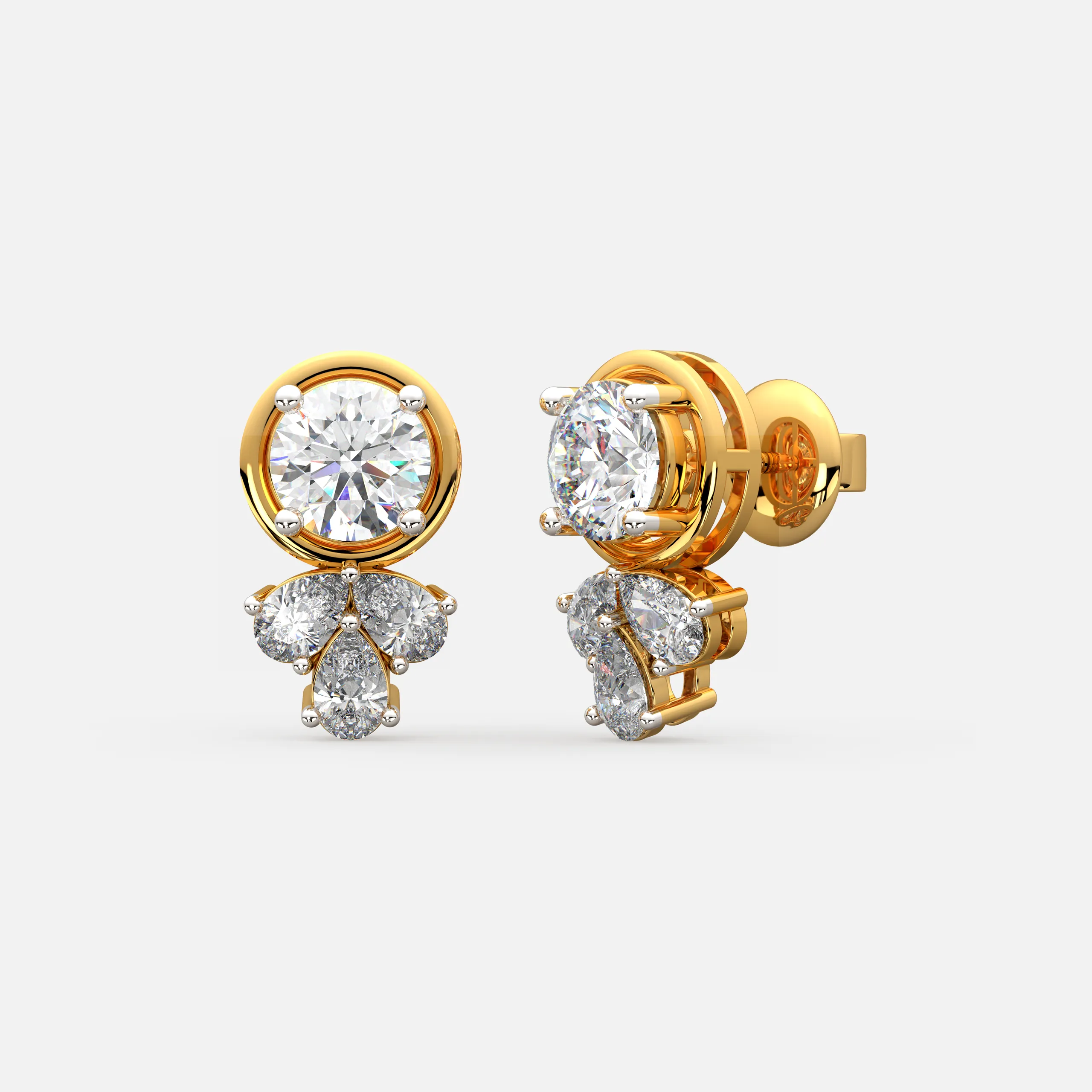 Blossom Drop Diamond Earrings