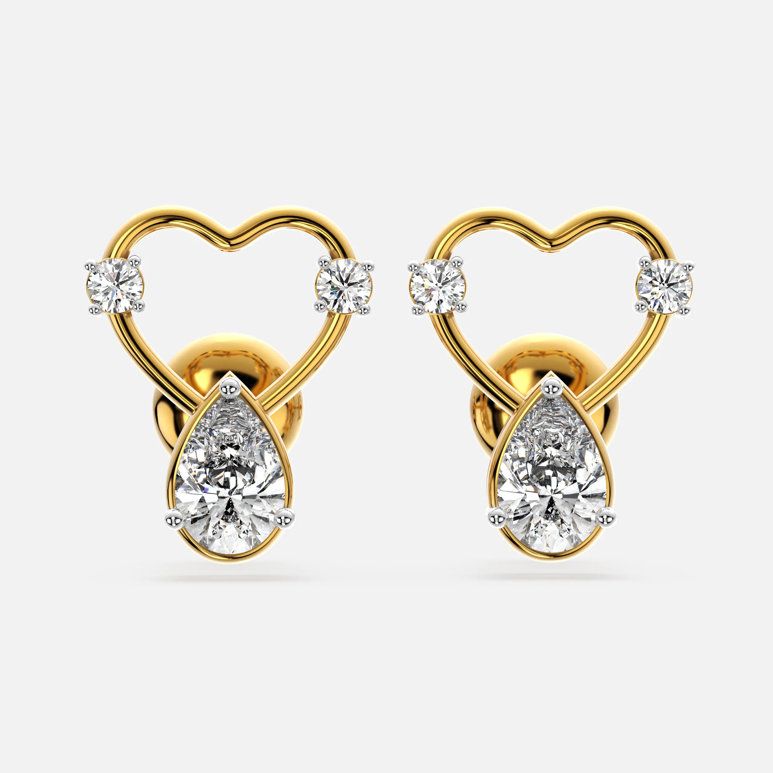 Heartdrop Elegance Diamond Earrings