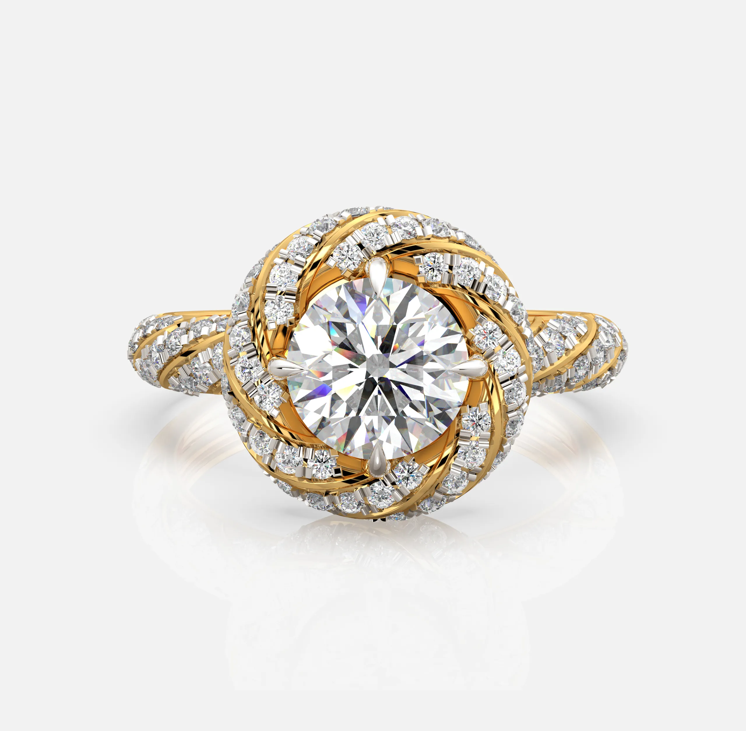 Luxe Spiral Diamond Ring