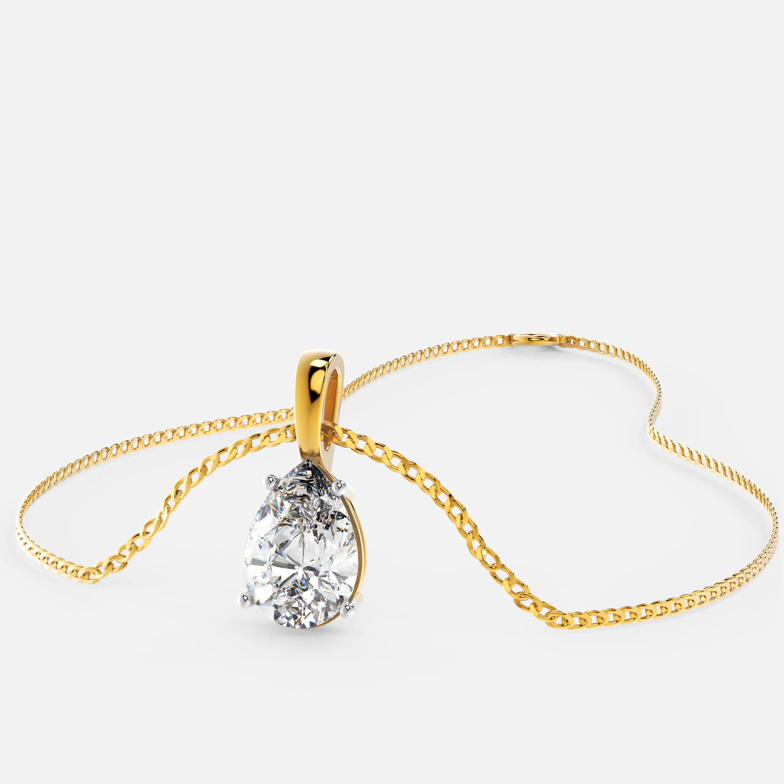 Pear Diamond Pendant