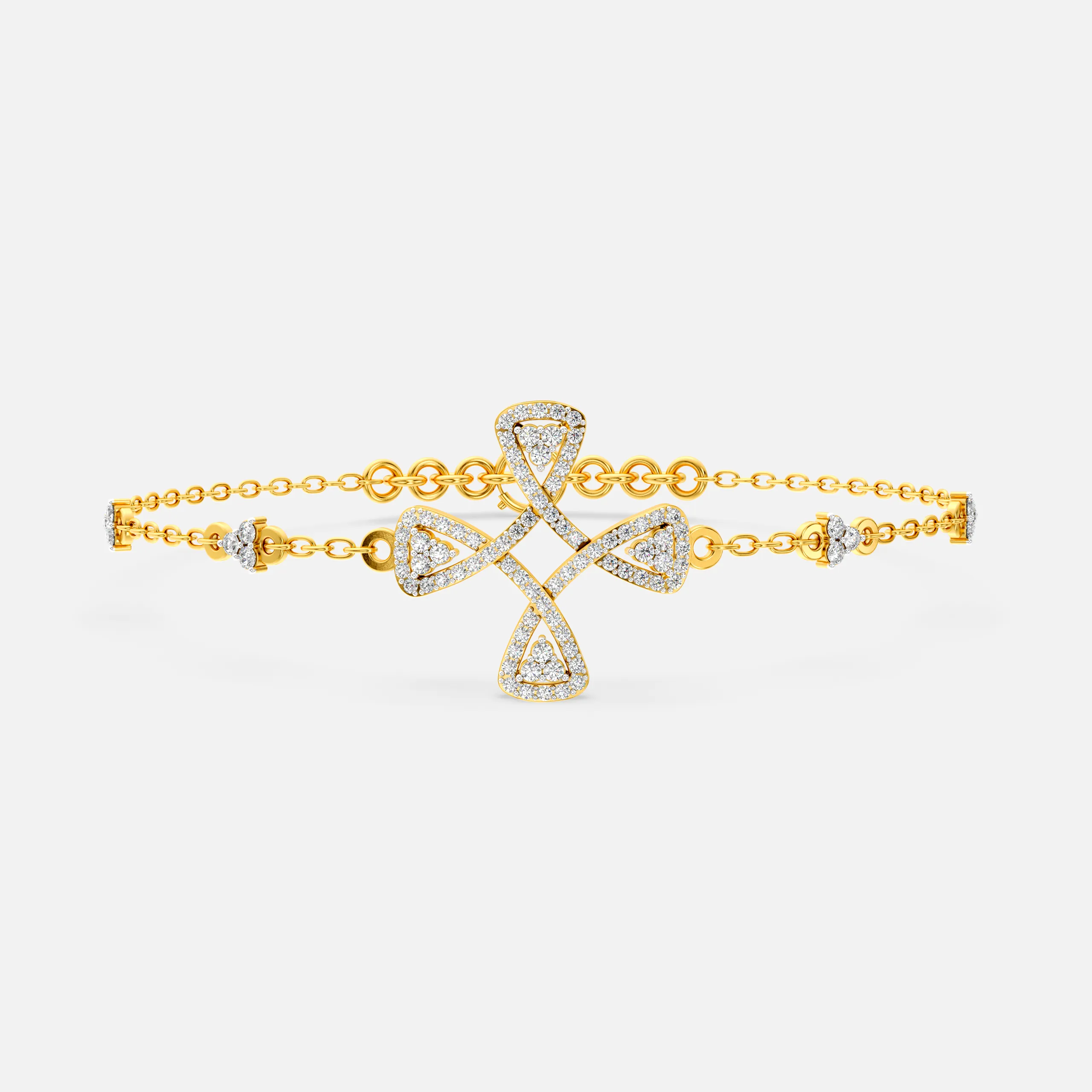Diamond Floral Lattice Bracelet