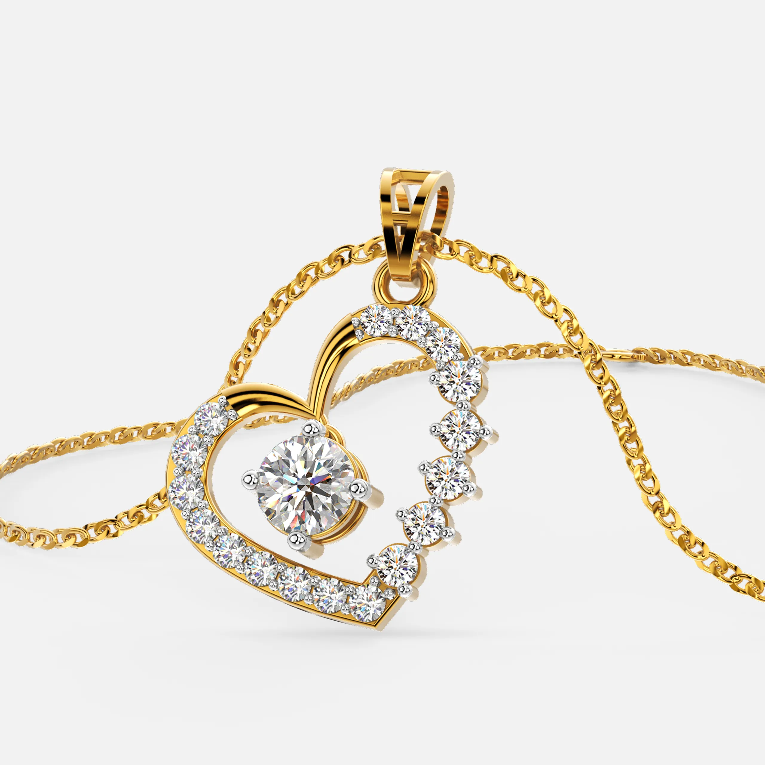 Stellar Heart Diamond Pendant