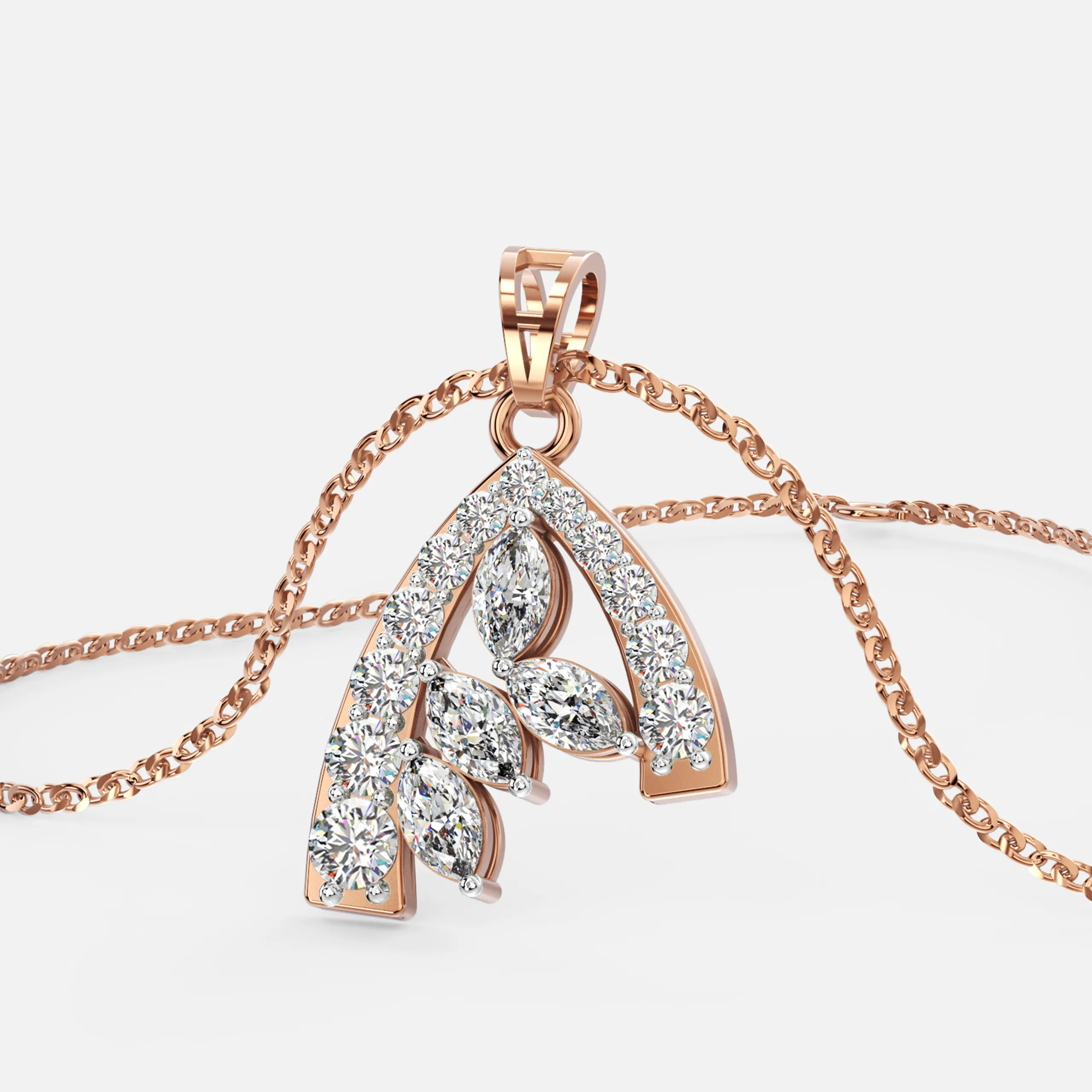 Radiant Blossom Diamond Pendant
