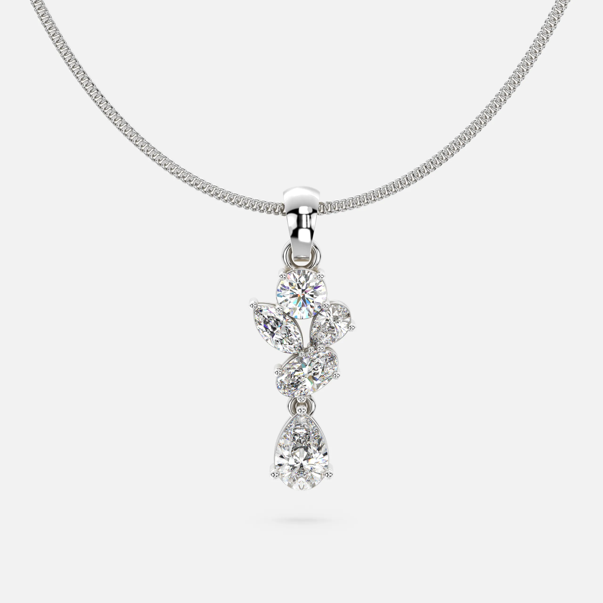 Twin Prism Diamond Pendant
