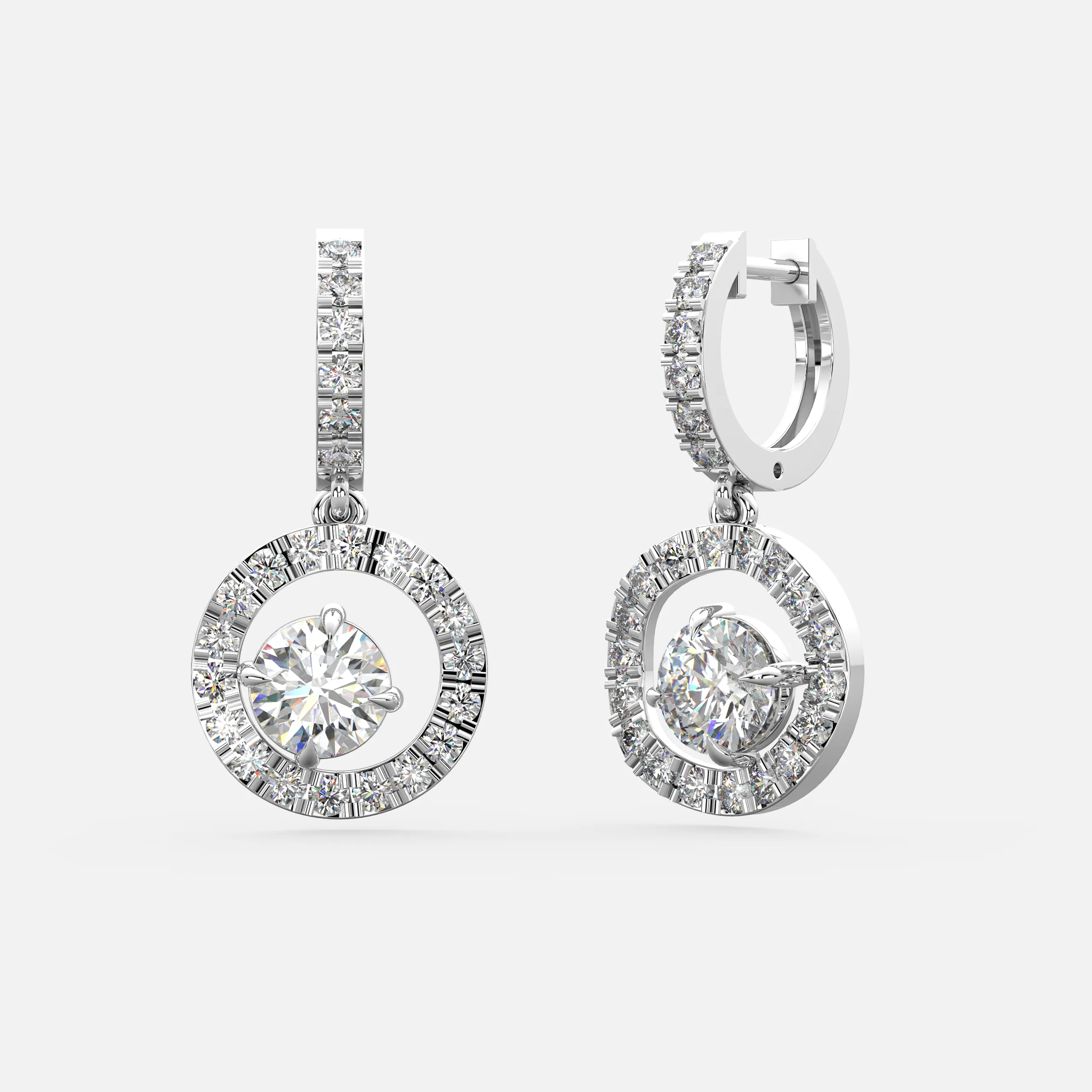 Radiant Orbit Diamond Earrings