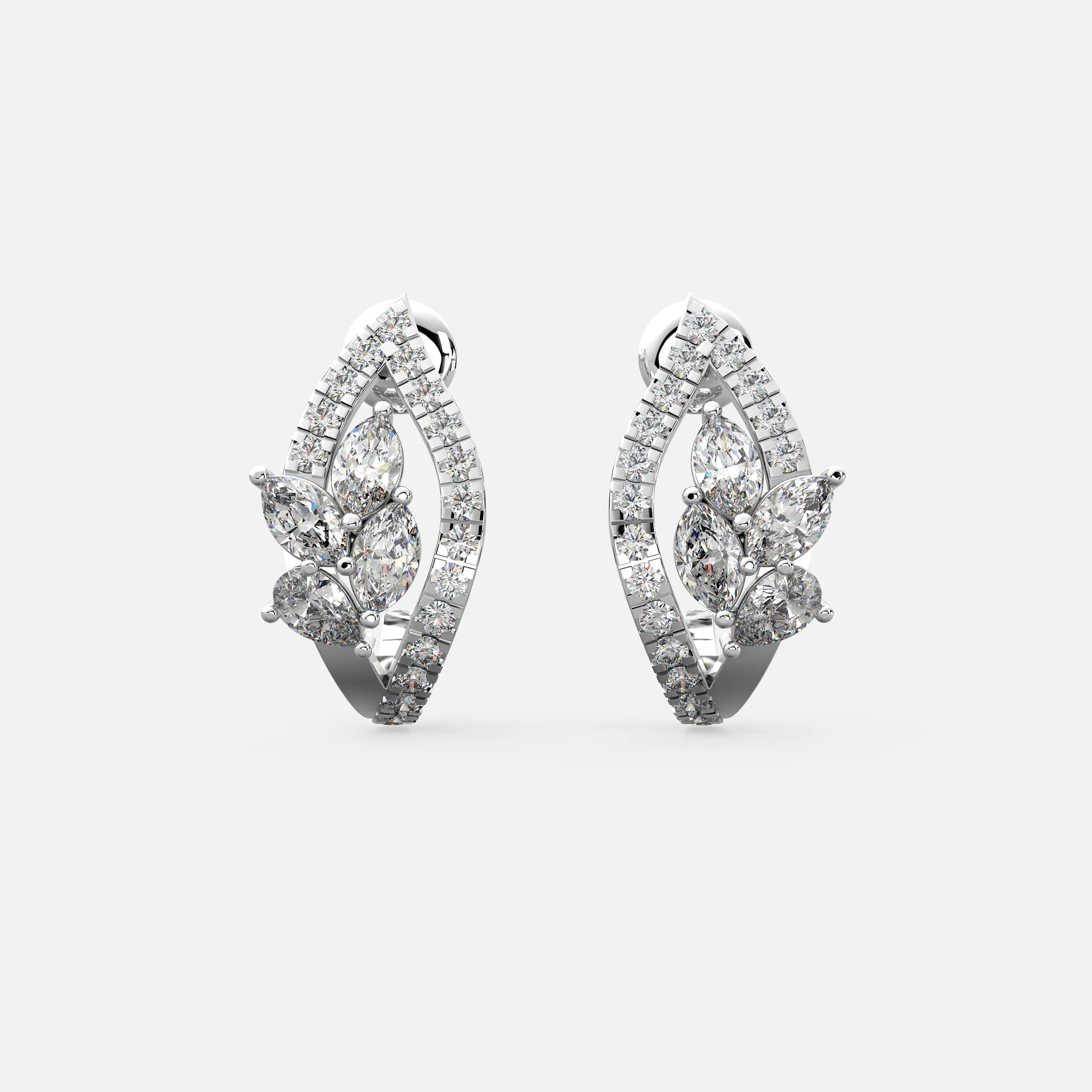 Leaflet Diamond Earrings