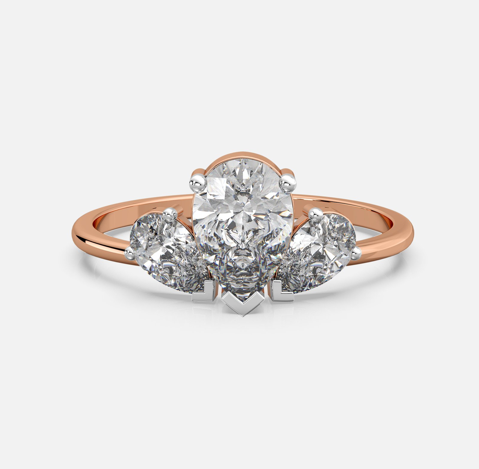 Pear Trio Diamond Ring