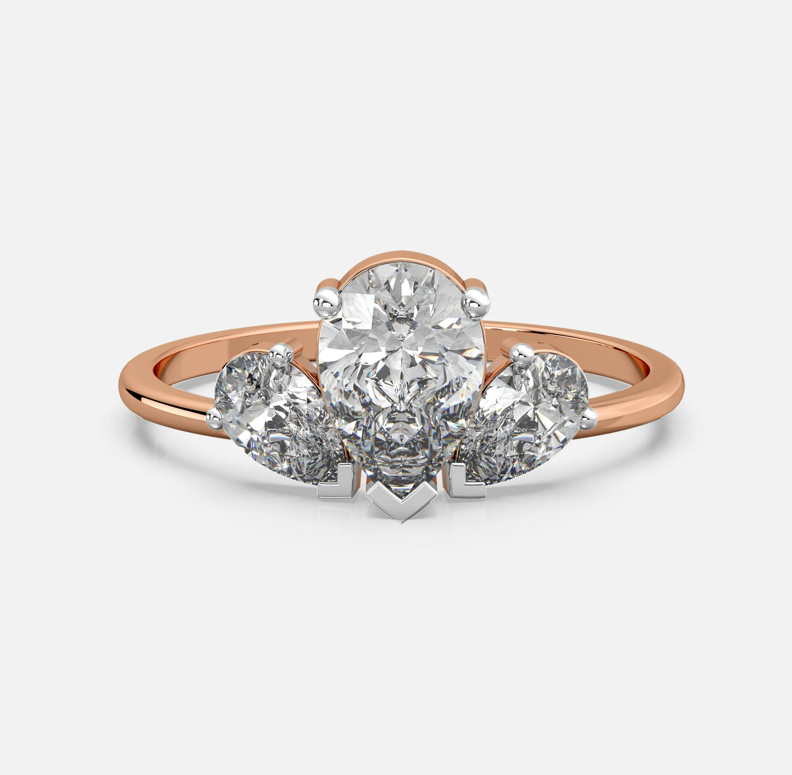 Pear Trio Diamond Ring