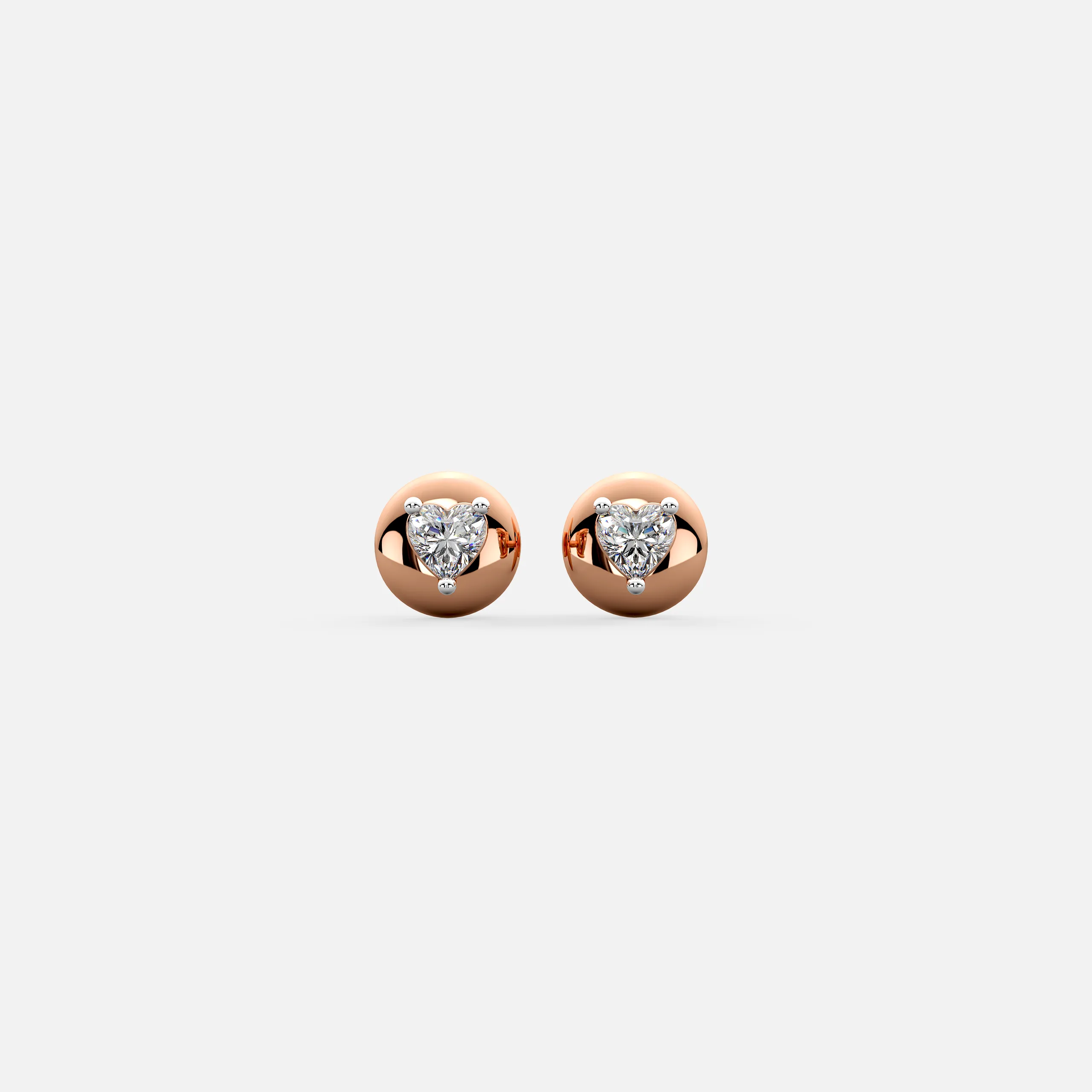 Heart Halo Diamond Earrings