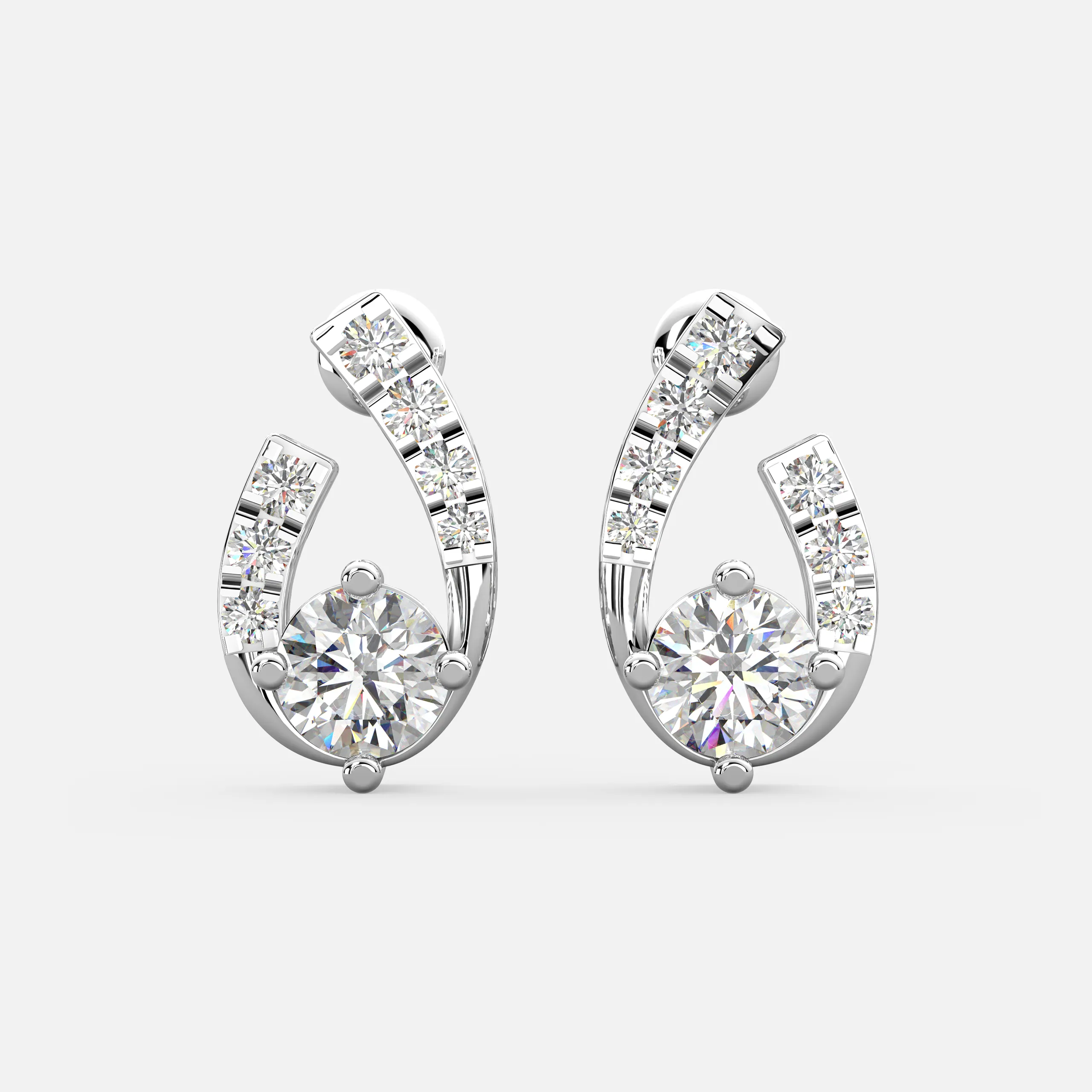 Aurora Arc Diamond Earrings
