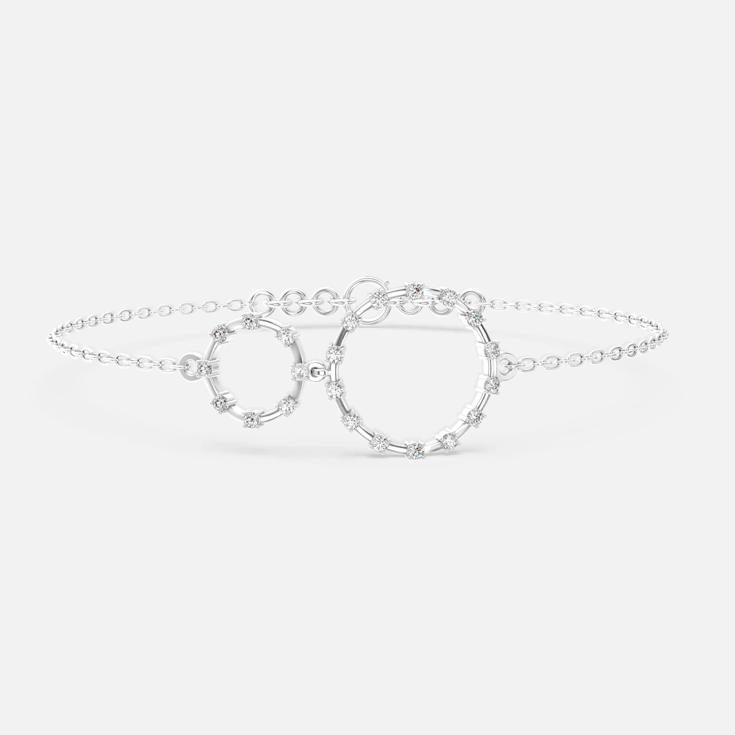 Linked Circle Diamond Bracelet