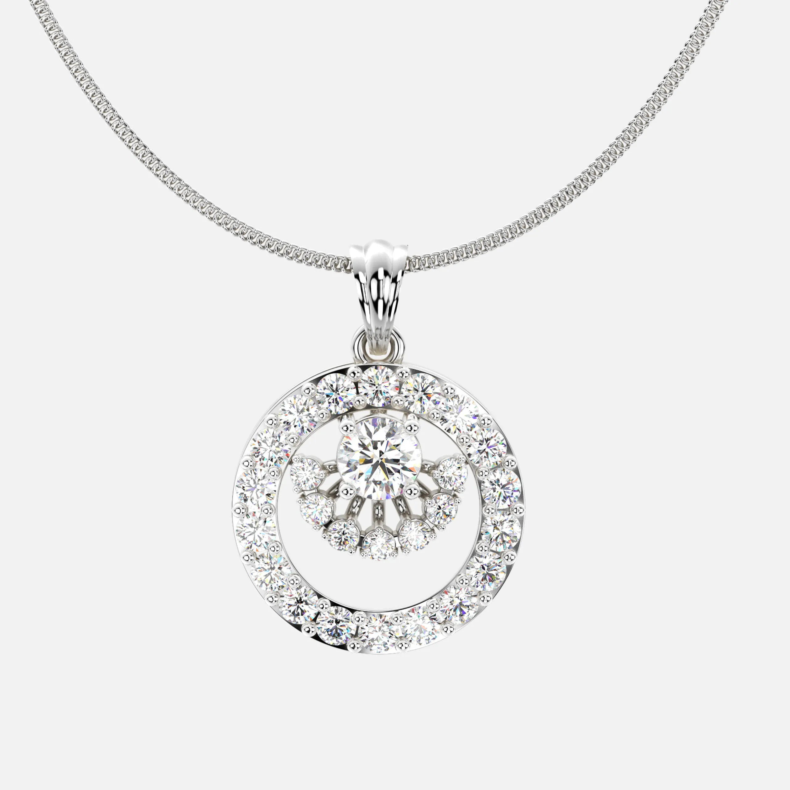 Luna Aura Diamond Pendant