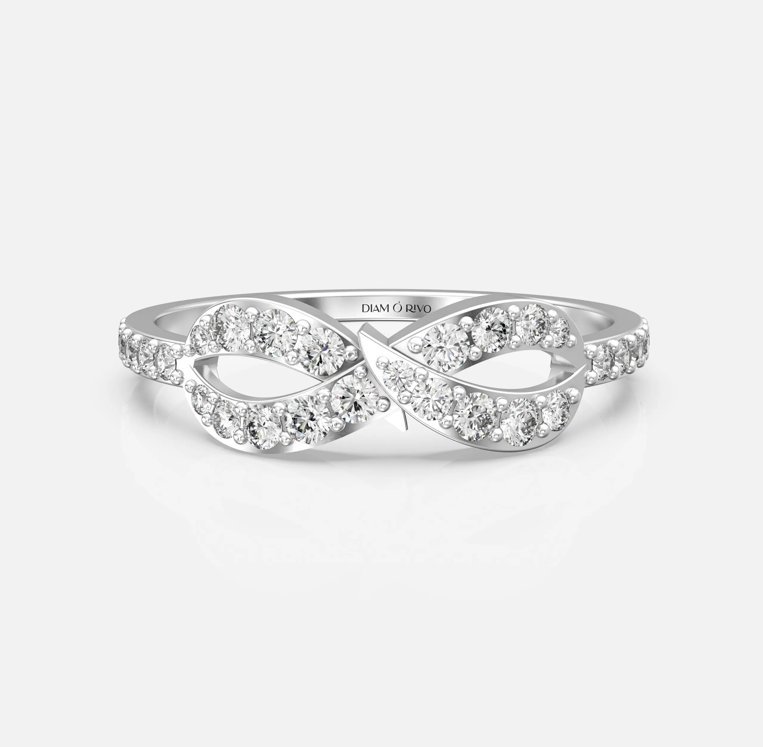 Infinity Leaf Diamond Ring