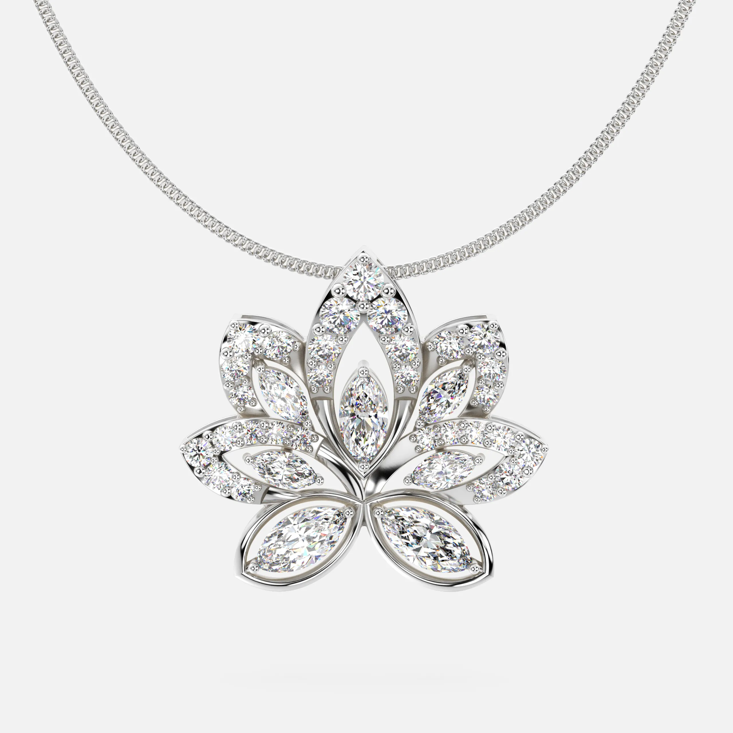The Diamond Lotus Pendant
