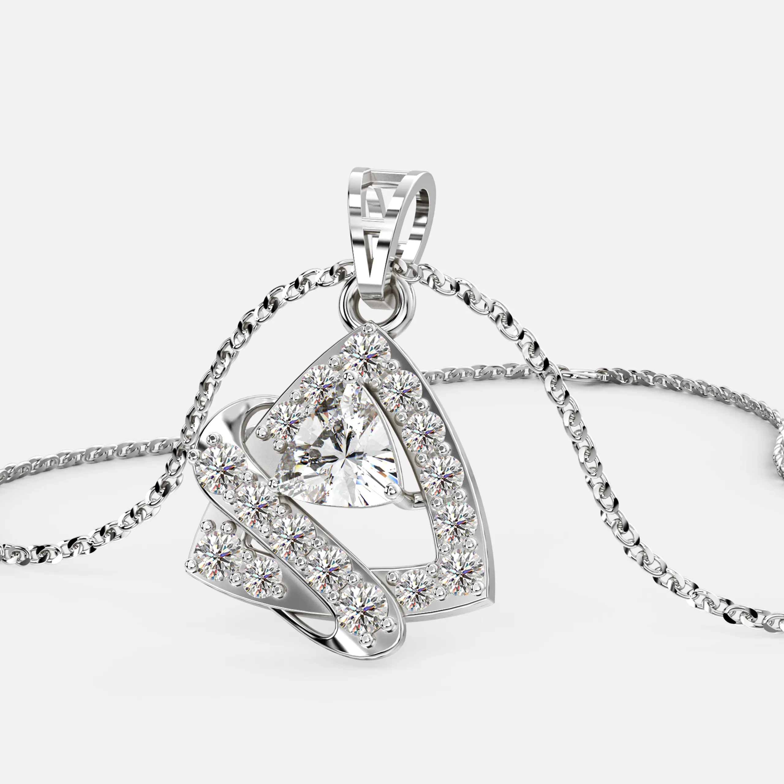Trillion Grace Diamond Pendant