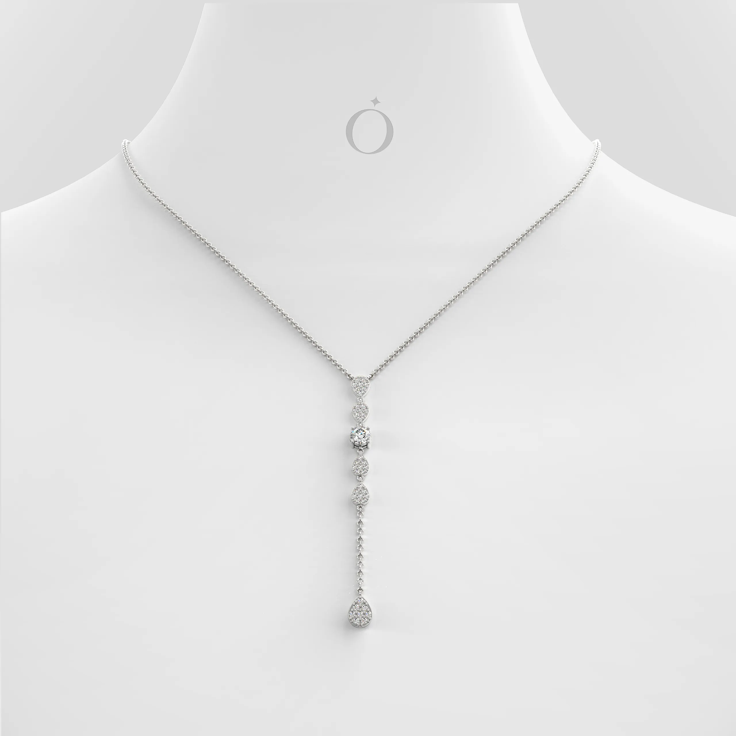 Elegant Linear Diamond Necklace