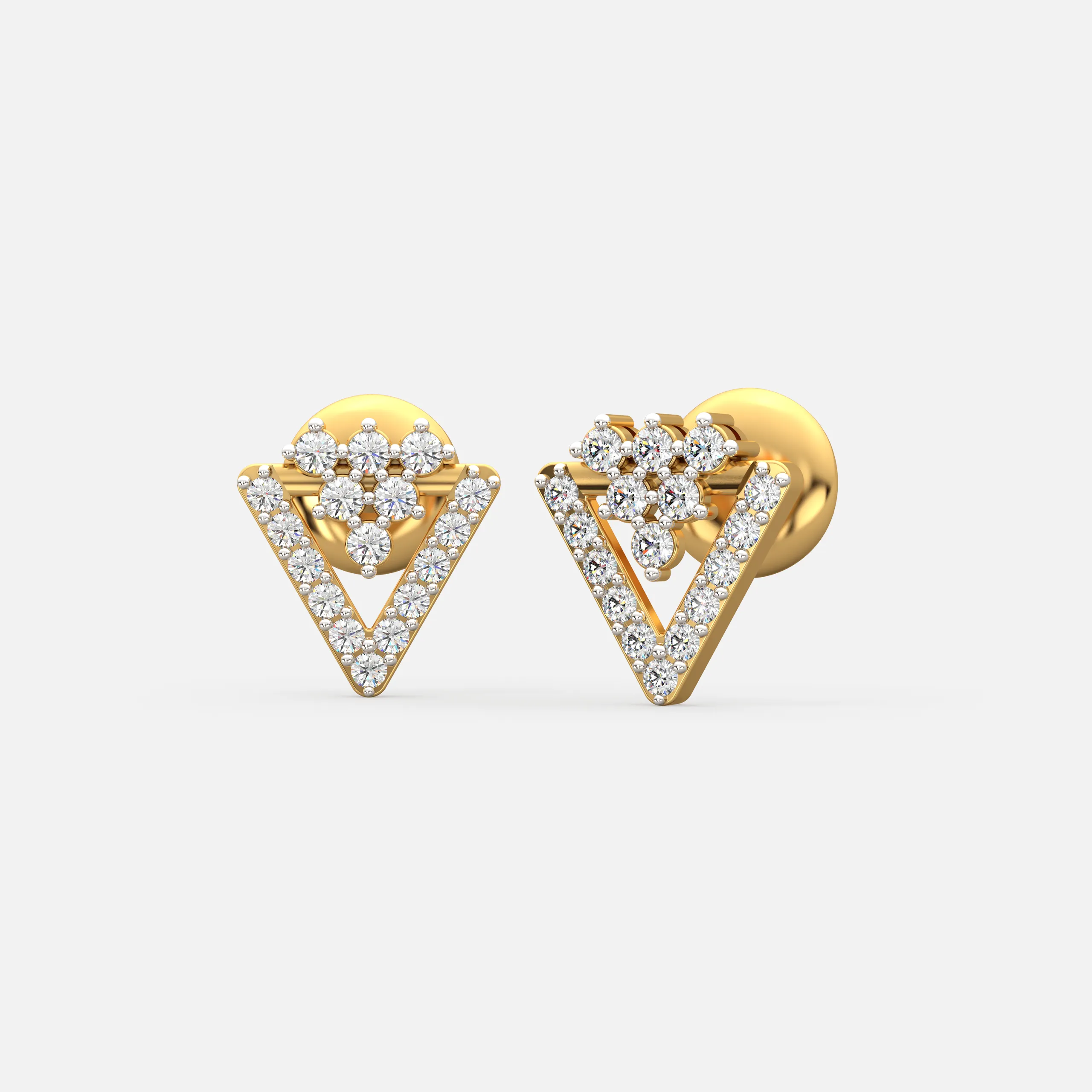 Tri-V Diamond Earrings