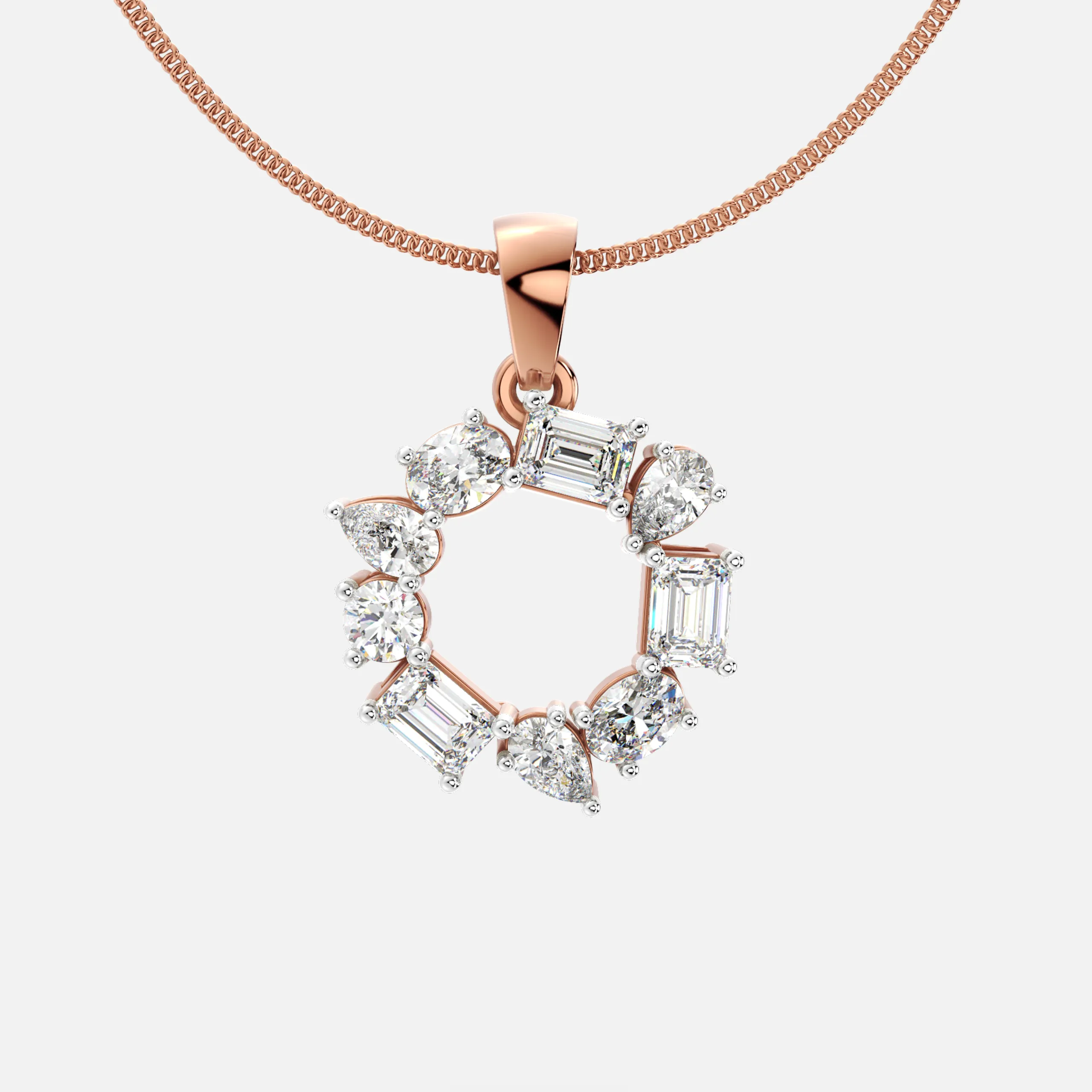 Lumi Circle Diamond Pendant