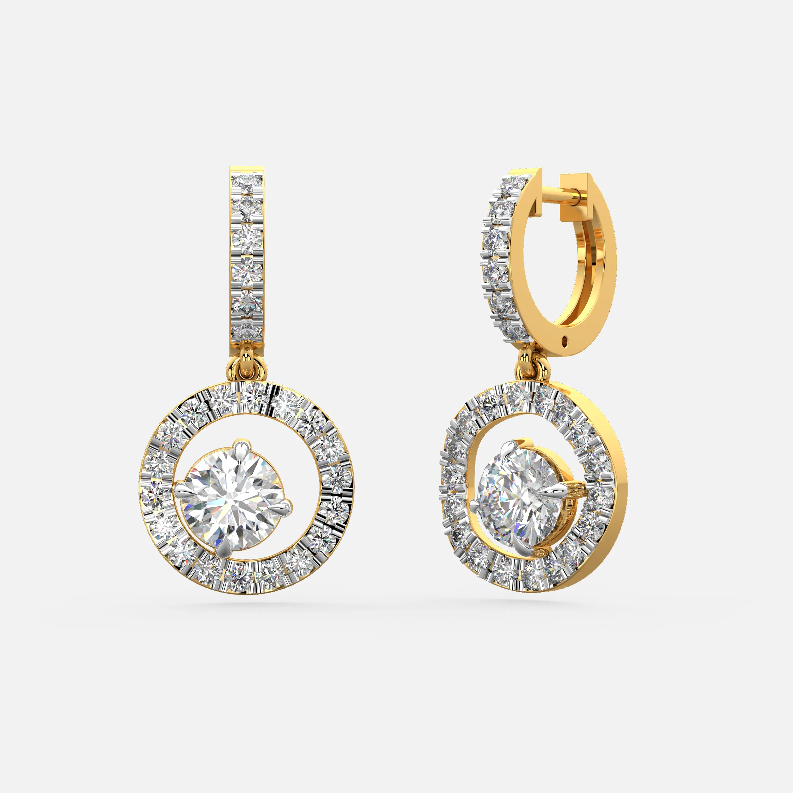 Radiant Orbit Diamond Earrings