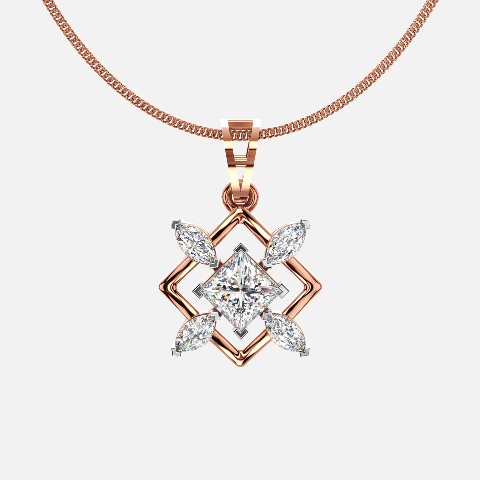 Radiant Marquis Cluster Pendant