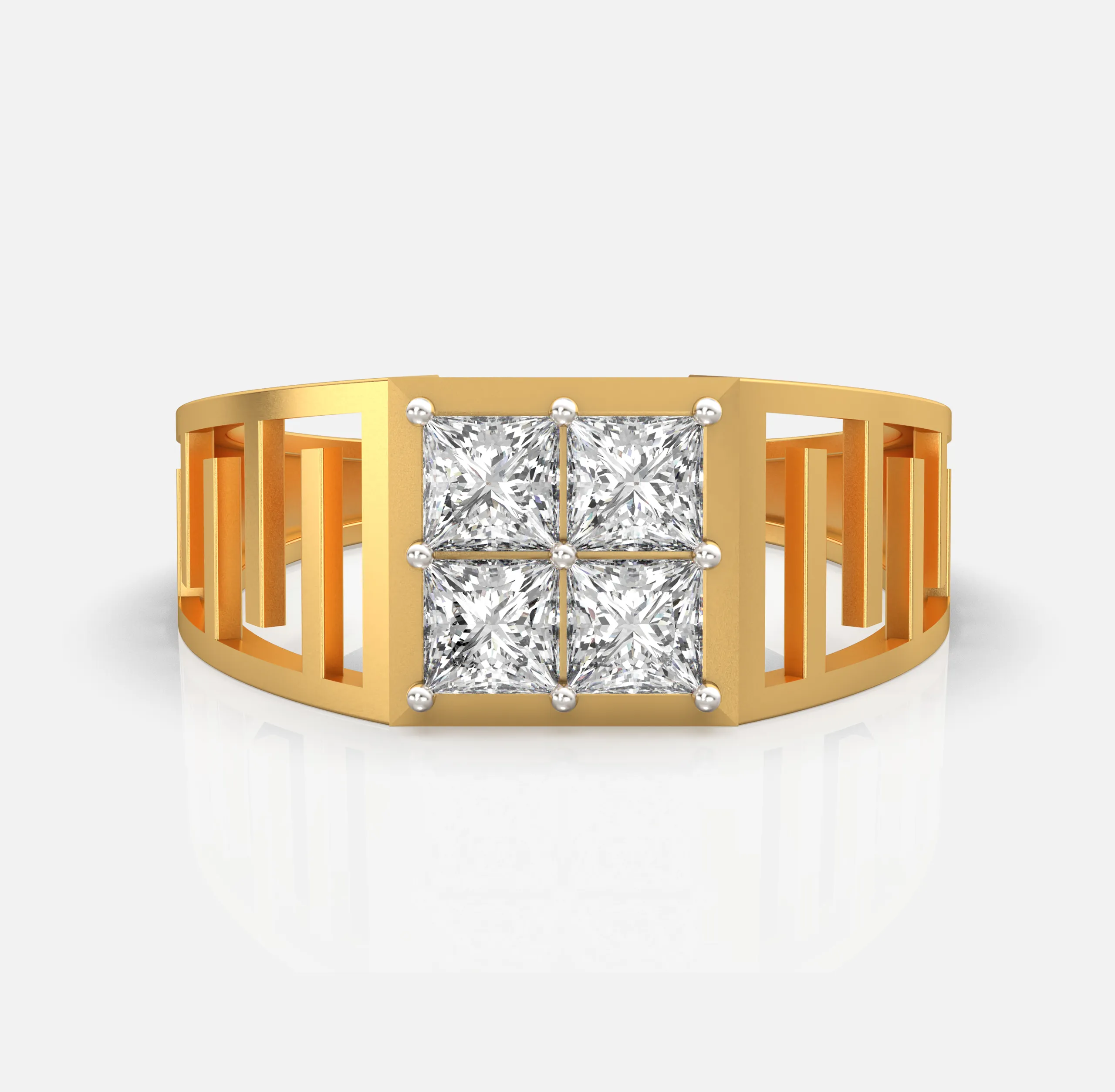 Quad Frame Diamond Ring