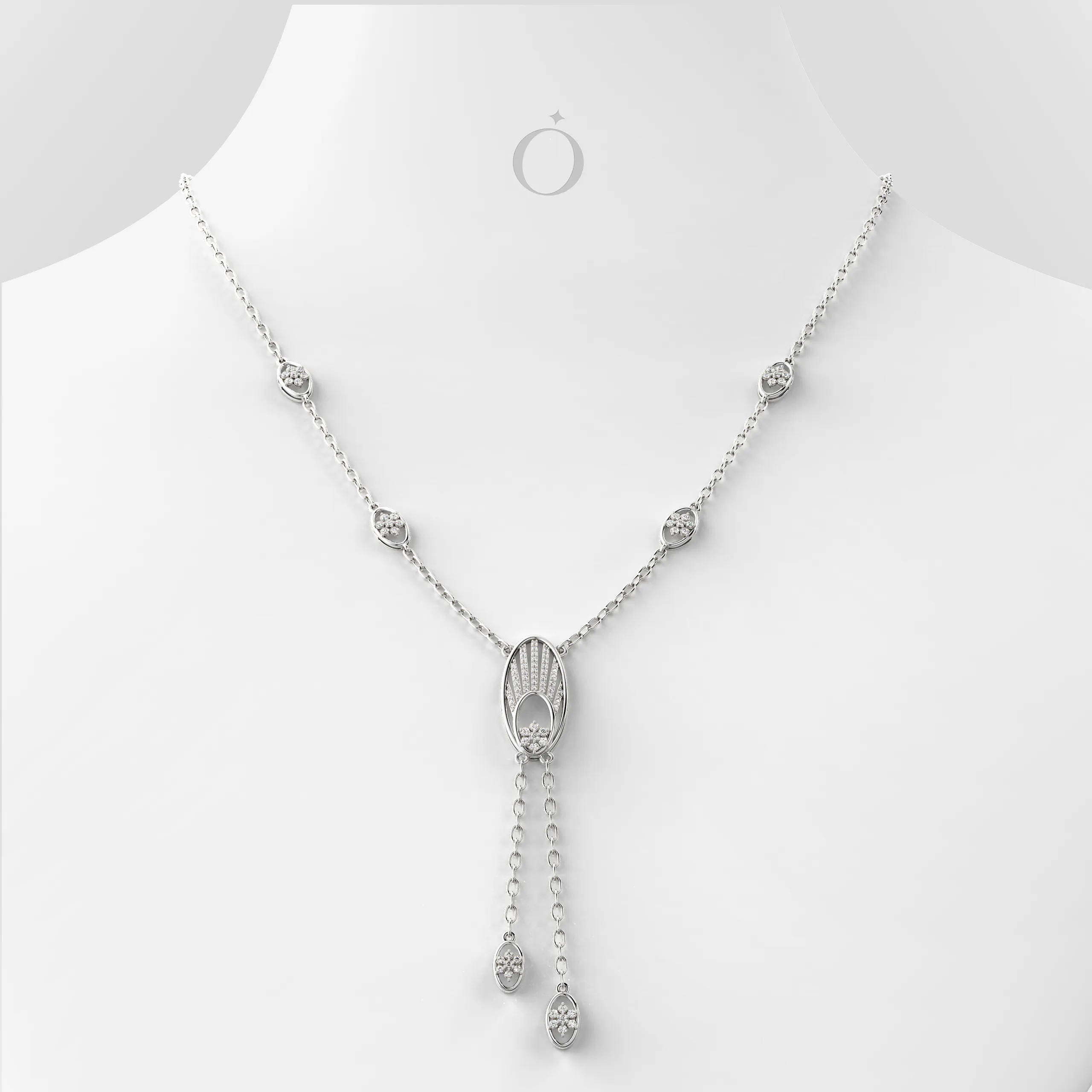 Aureline Drop Diamond Necklace