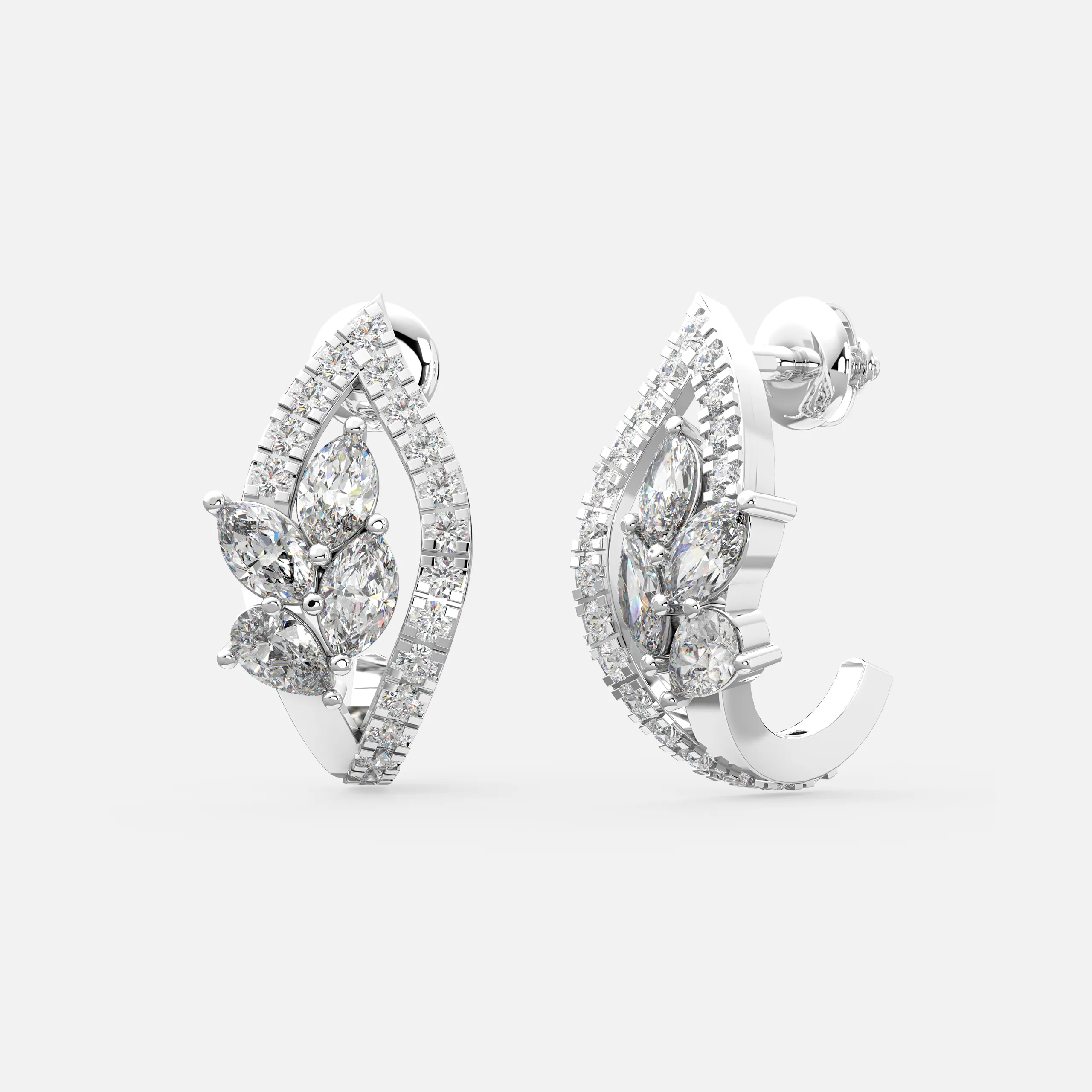 Leaflet Diamond Earrings
