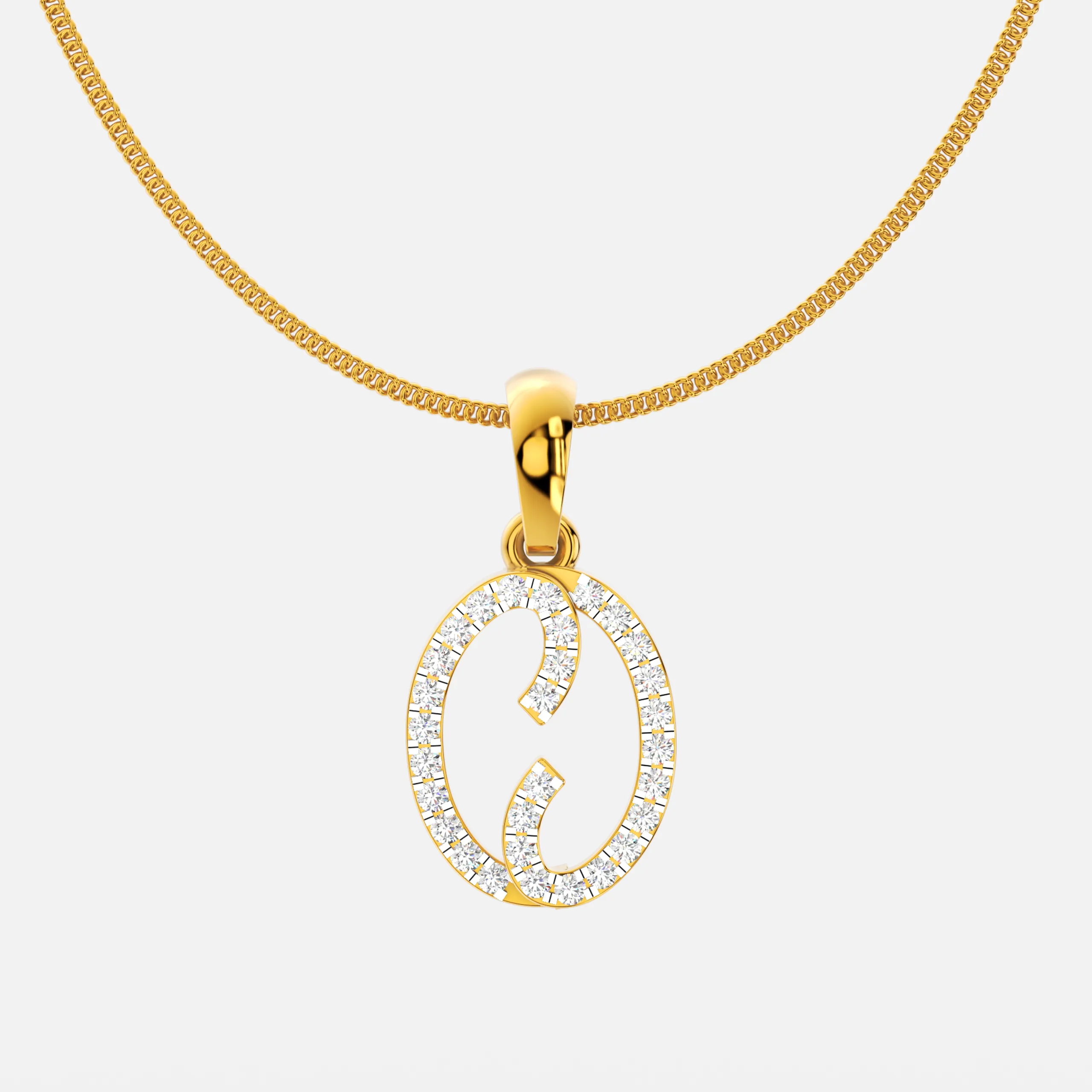 Lustra Oval Diamond Pendant