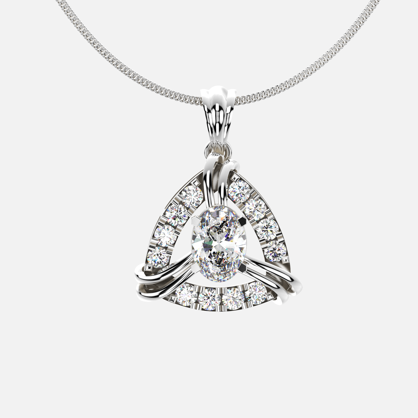 Trinity Gleam Diamond Pendant