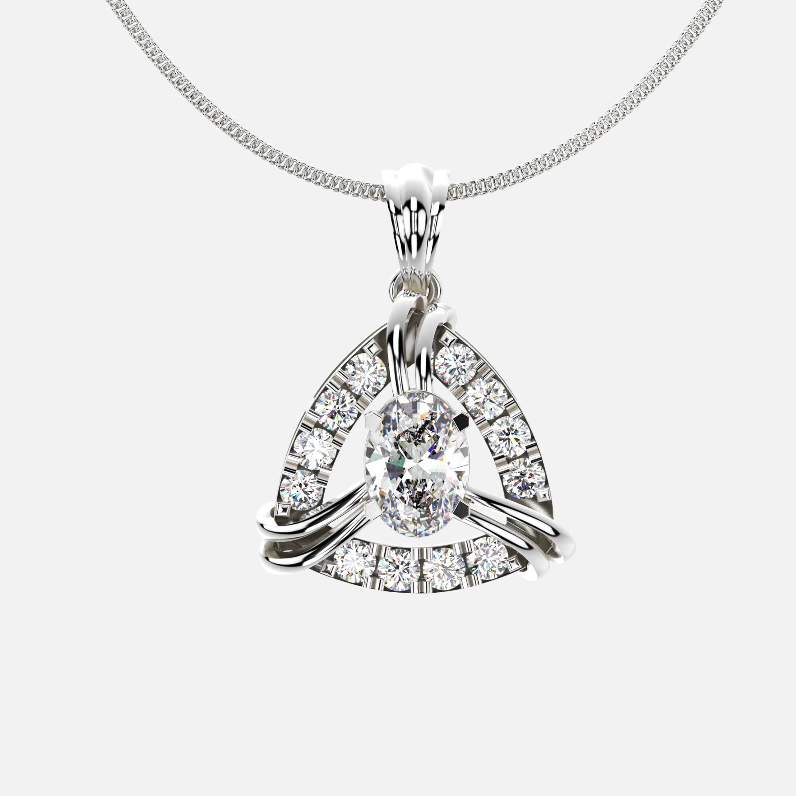 Trinity Gleam Diamond Pendant