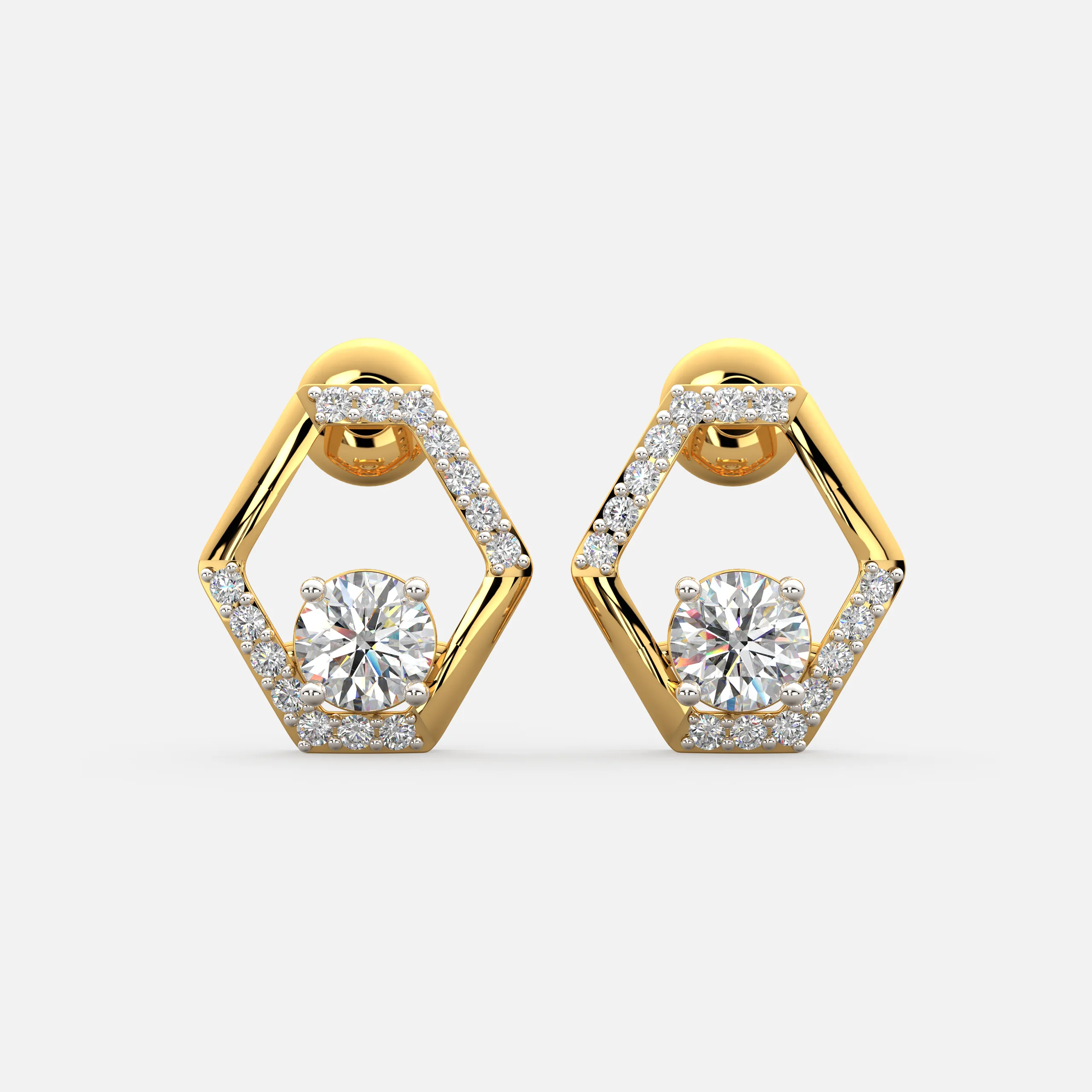 Axel Geometric Diamond Studs