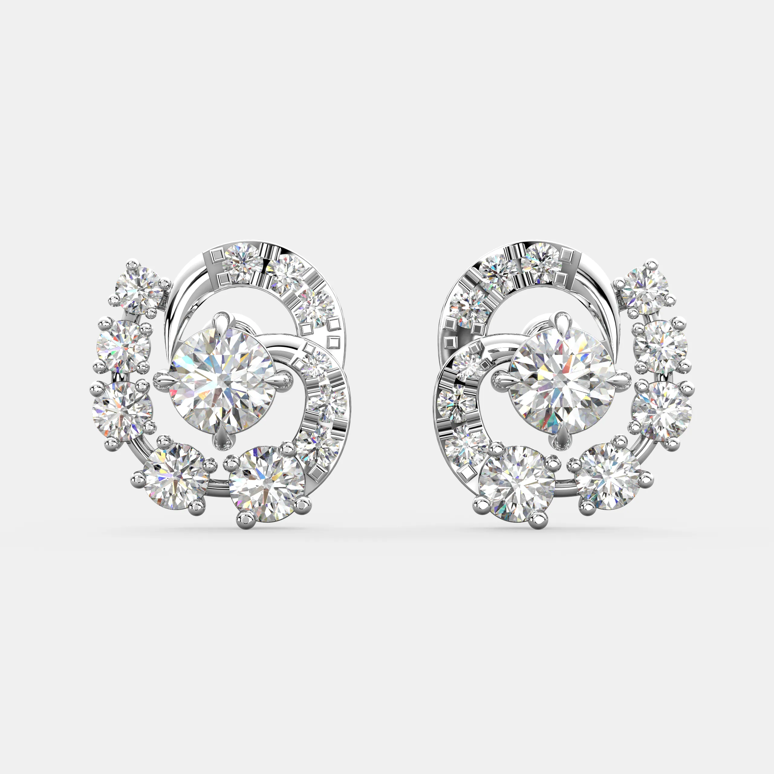 Celestial Twist Diamond Earrings