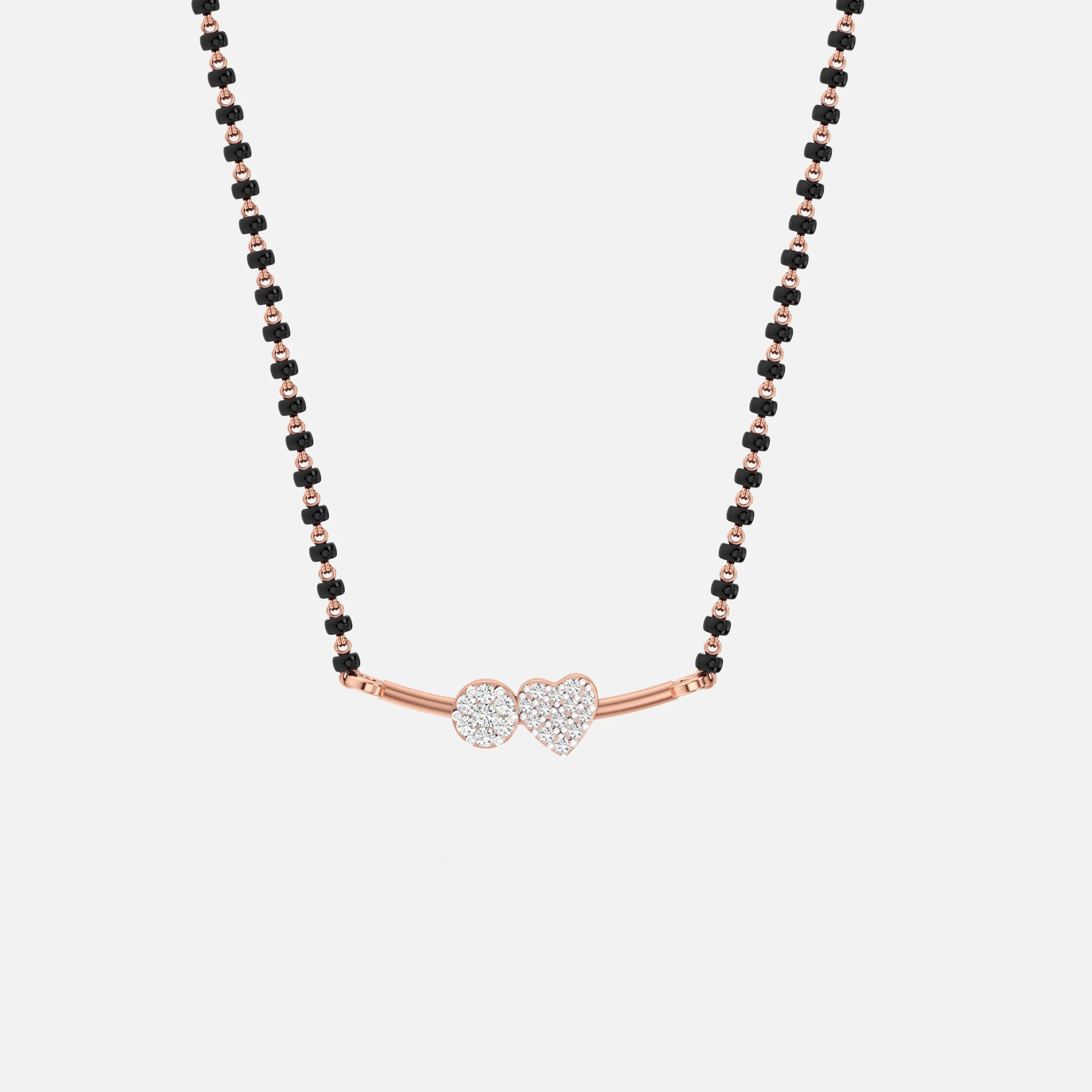 Twin Bloom Diamond Mangalsutra