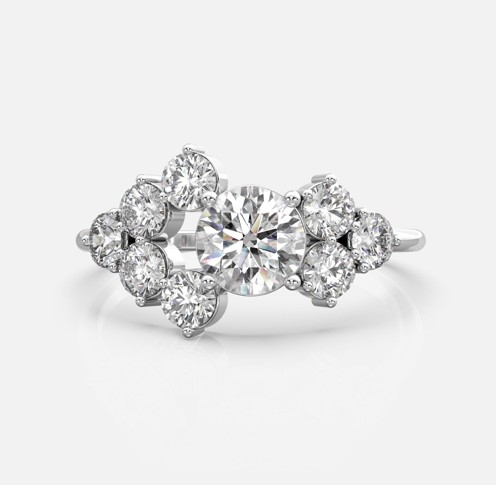 Radiant Cluster Diamond Ring