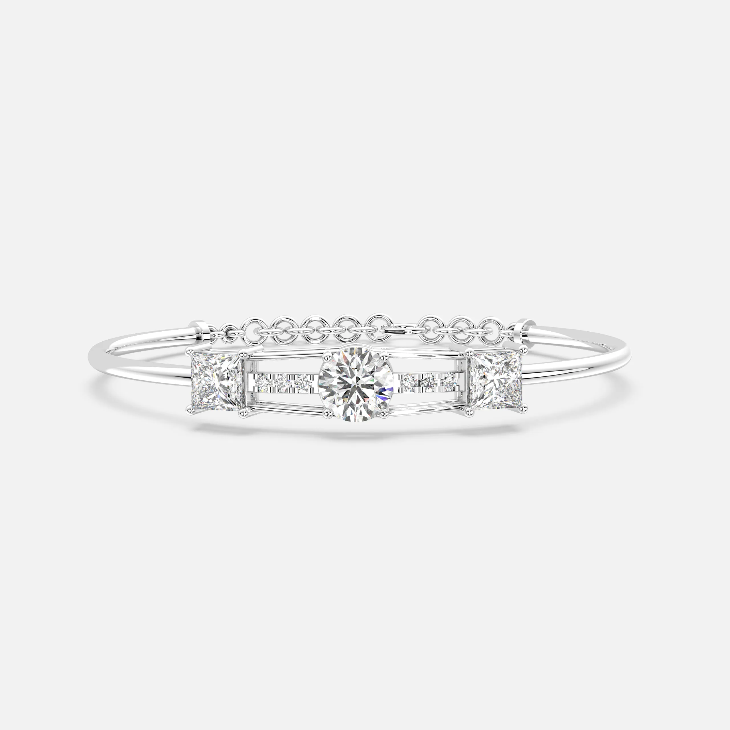 Crown Link Diamond Bracelet