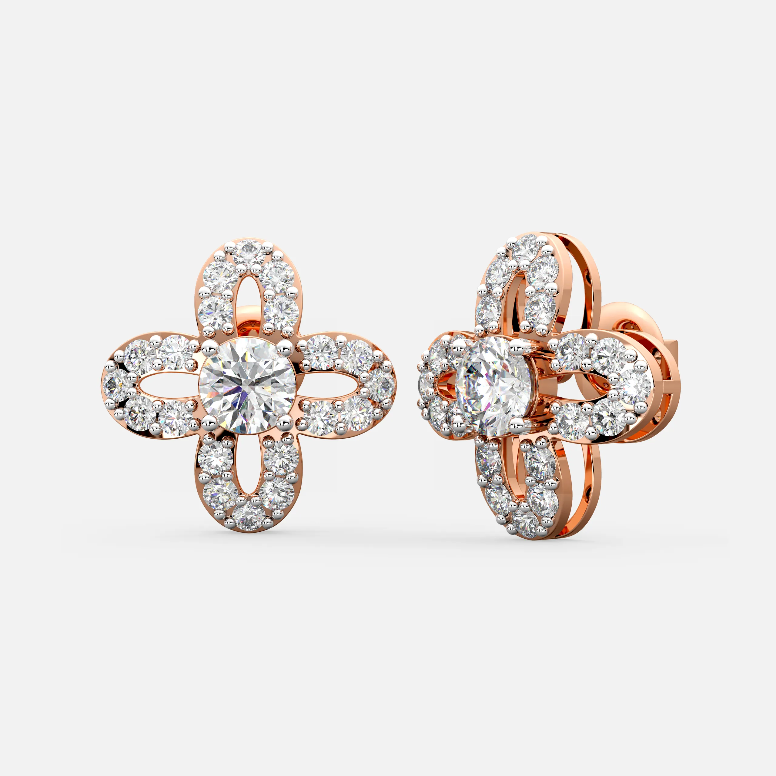 Rosette Diamond Earrings