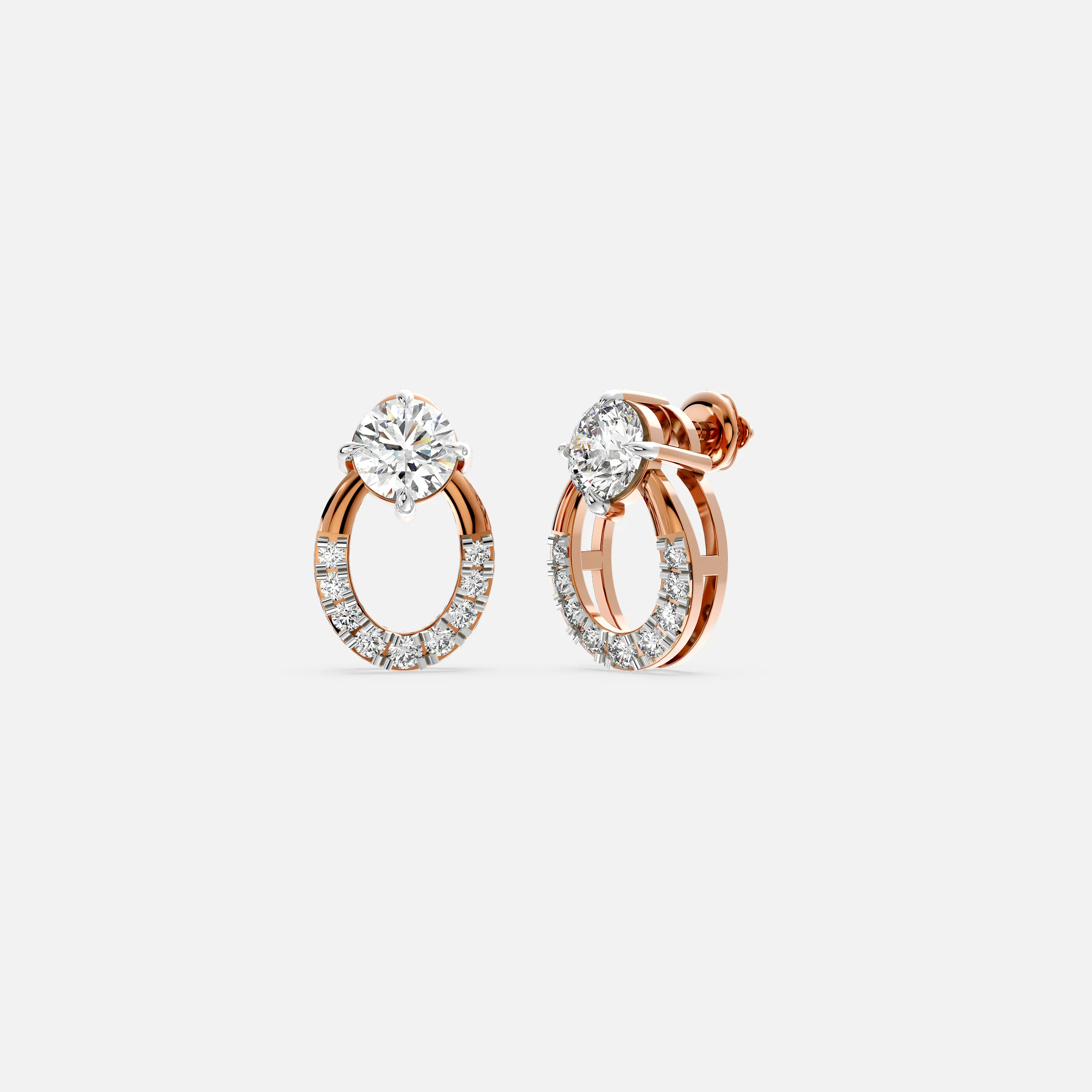 Timeless Oval Diamond Earrings