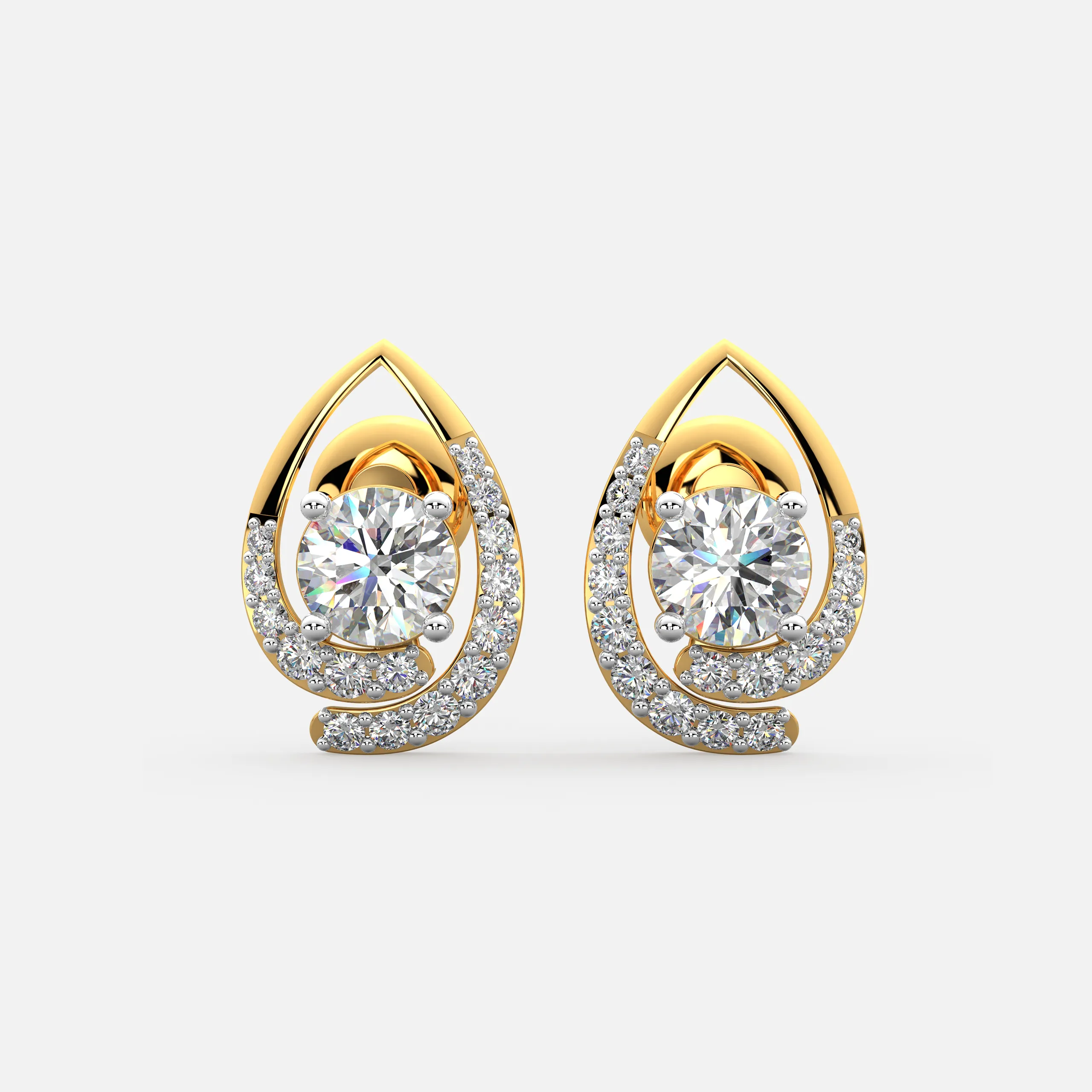 Whirl Gleam Diamond Earrings