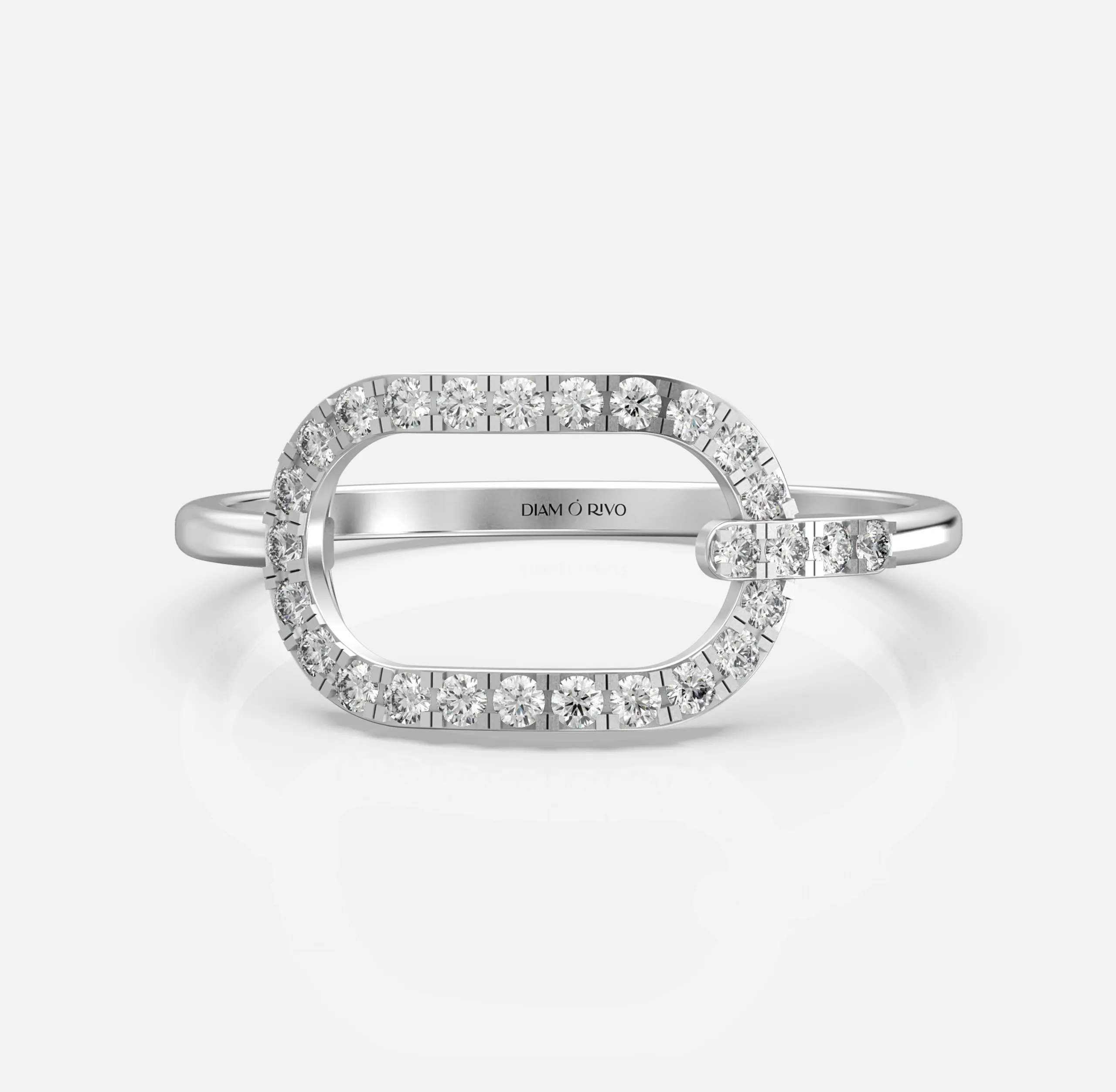 Oval Link Diamond Ring