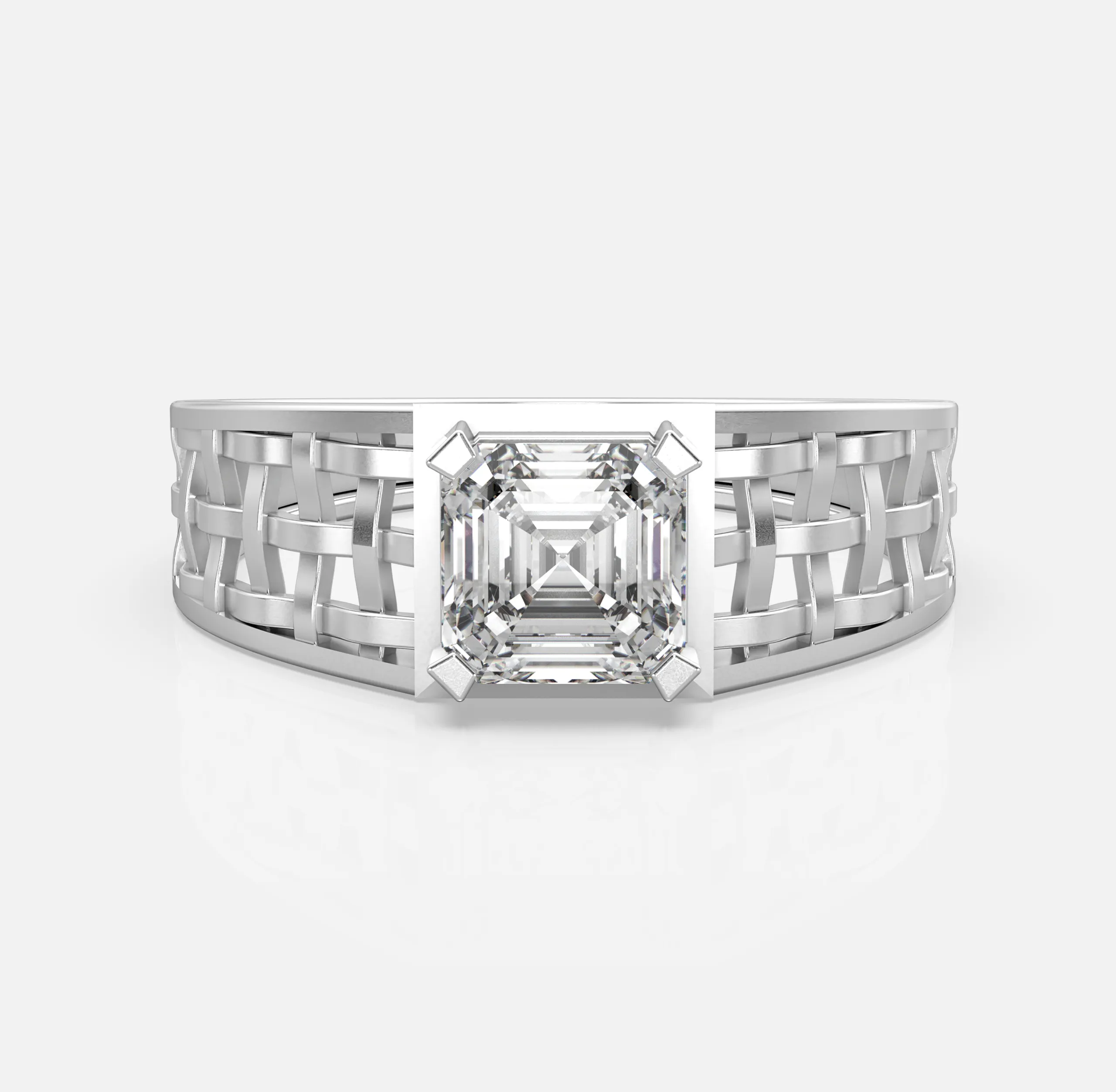 Woven Crown Diamond Ring