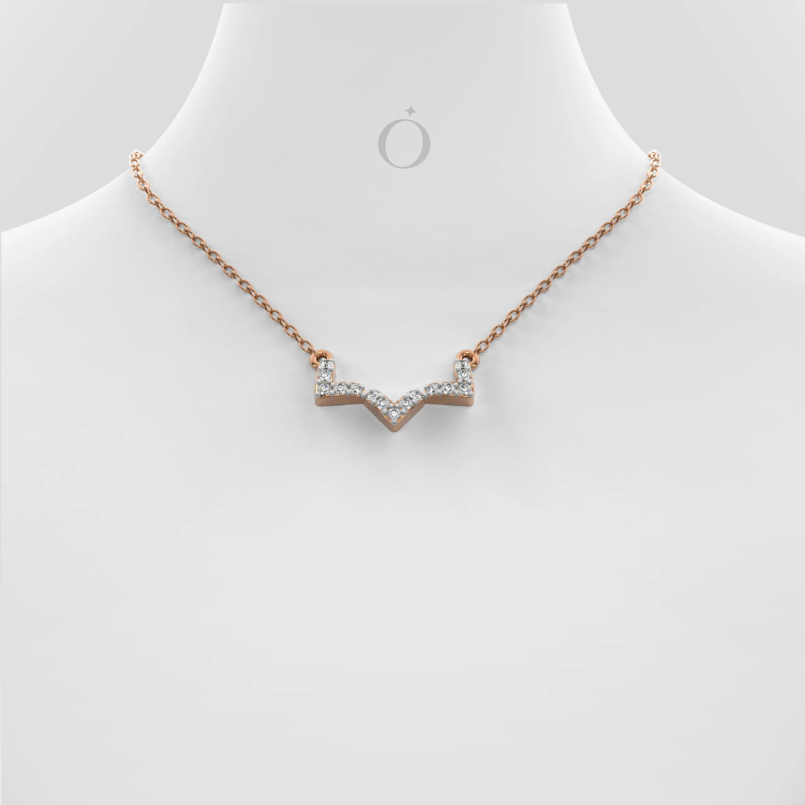 Chevron Diamond Necklace