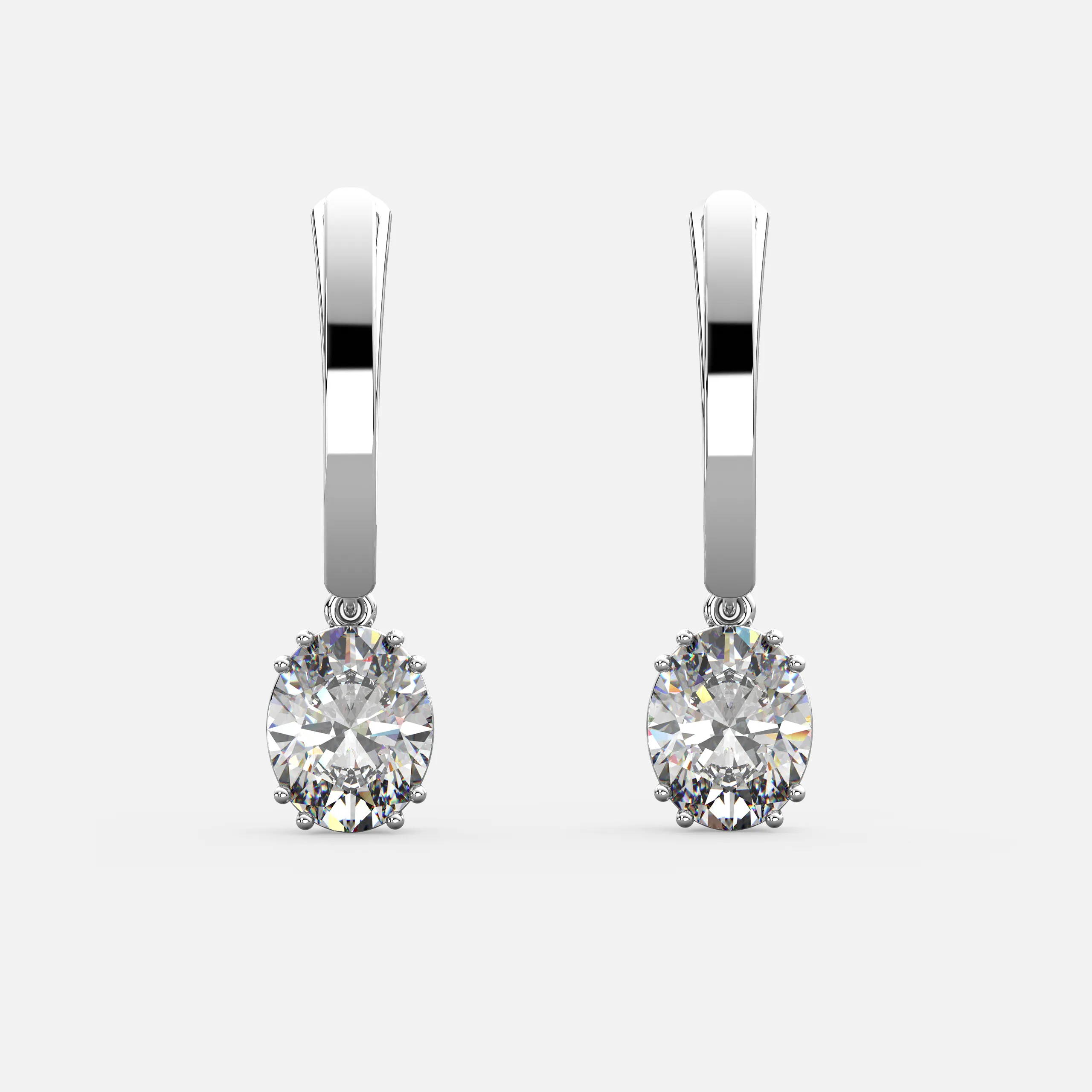 Eternal Oval Drop Earrings
