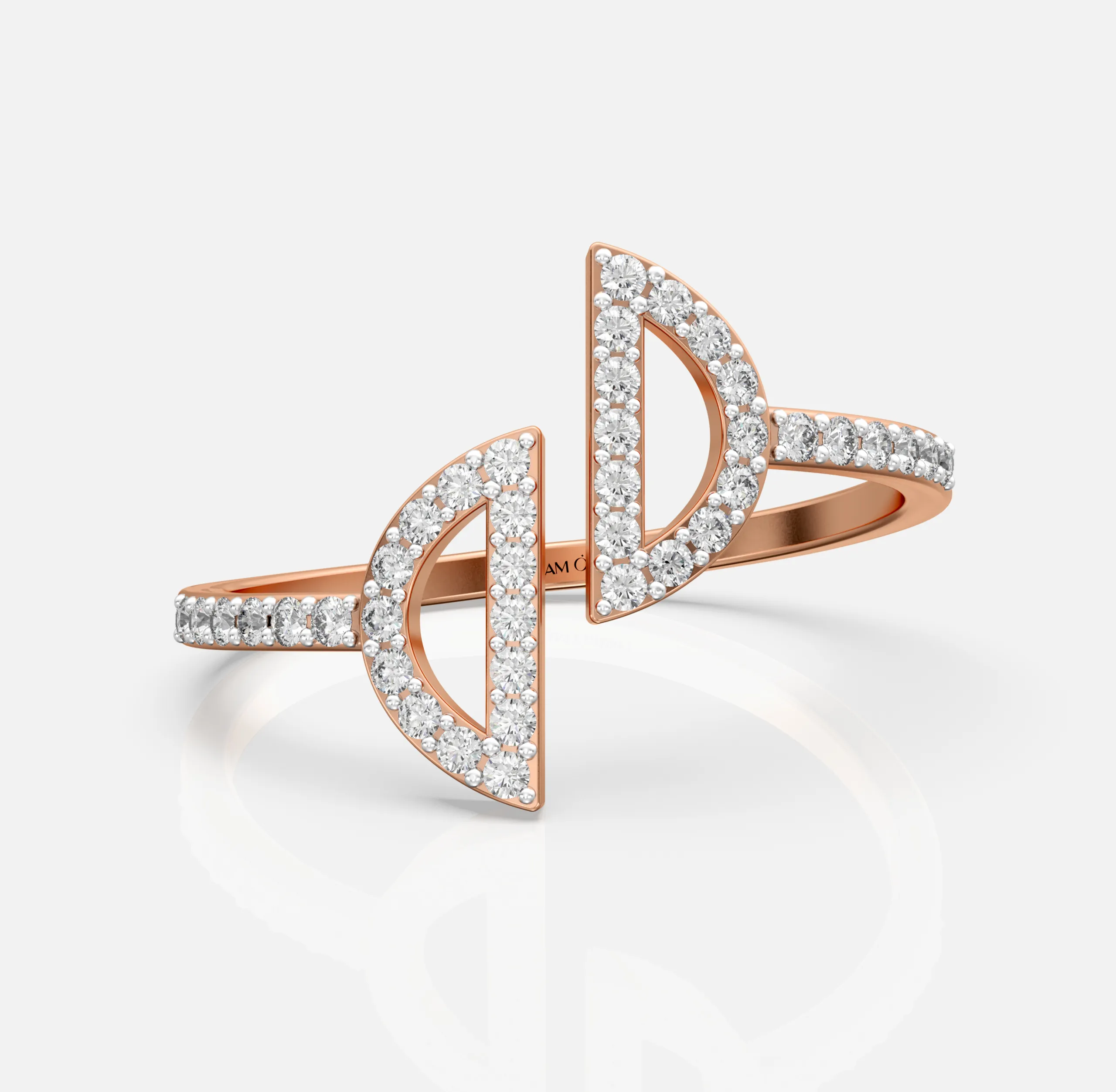 Radiant D-Motif Ring