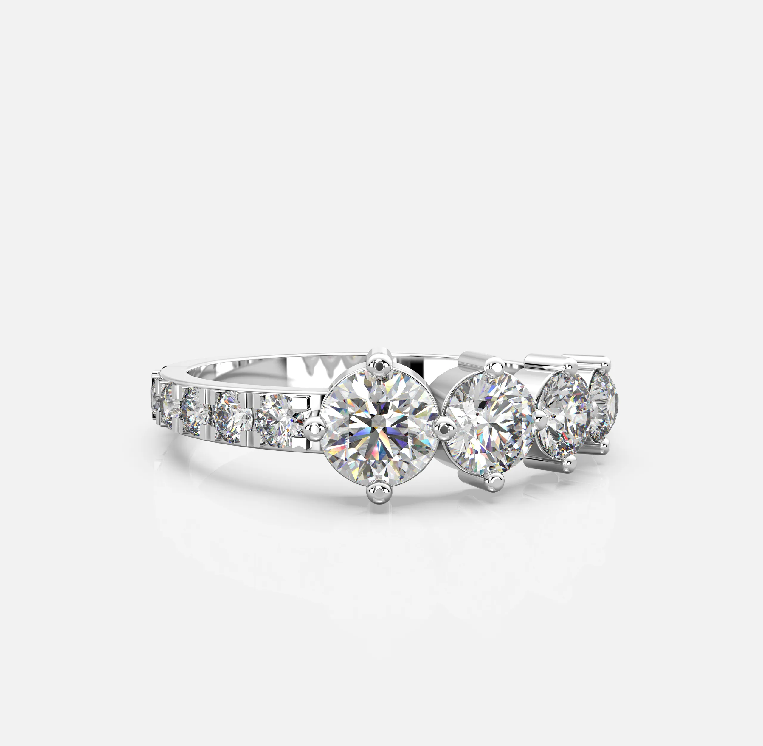 Grace Line Diamond Ring