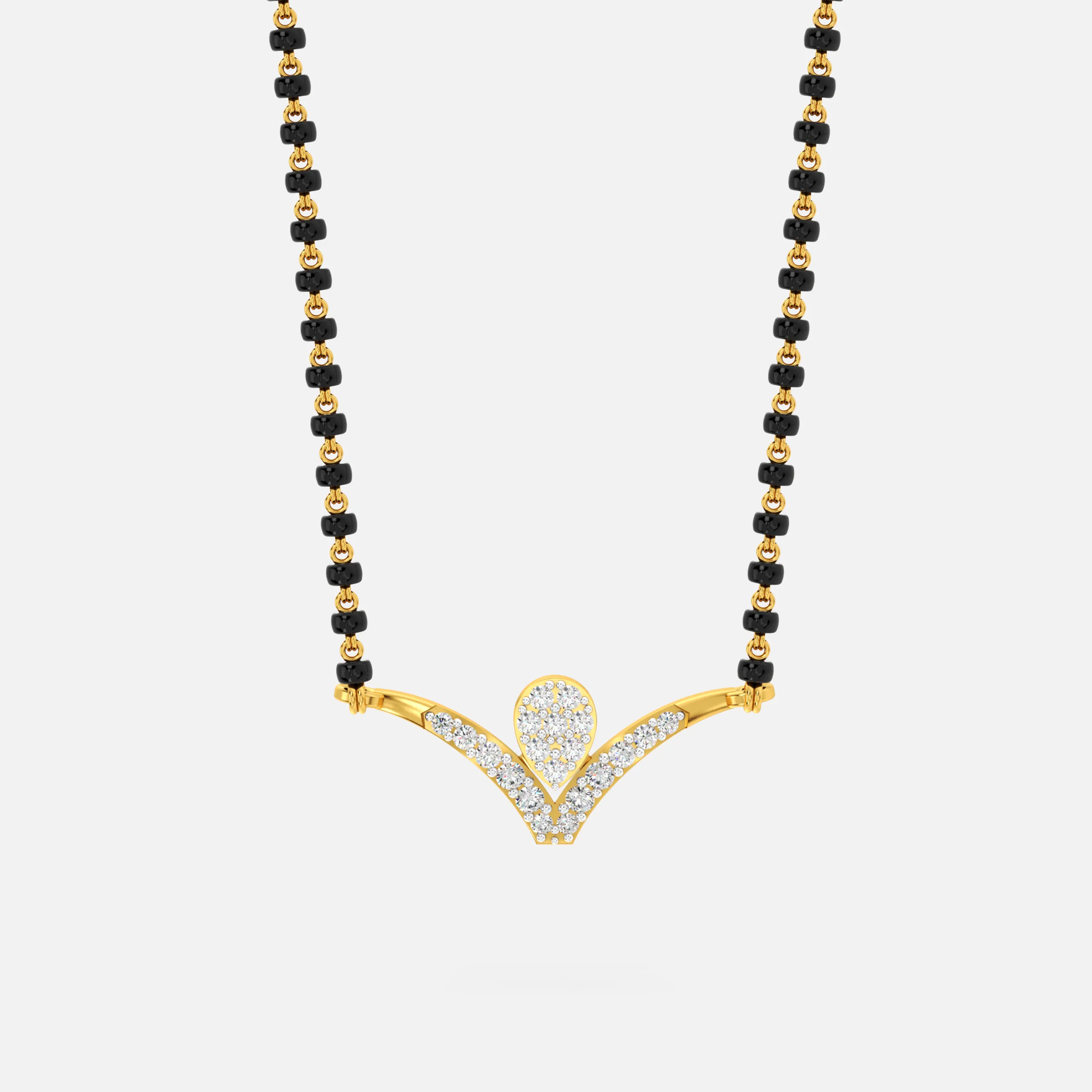 Diamond Heart Arc Mangalsutra