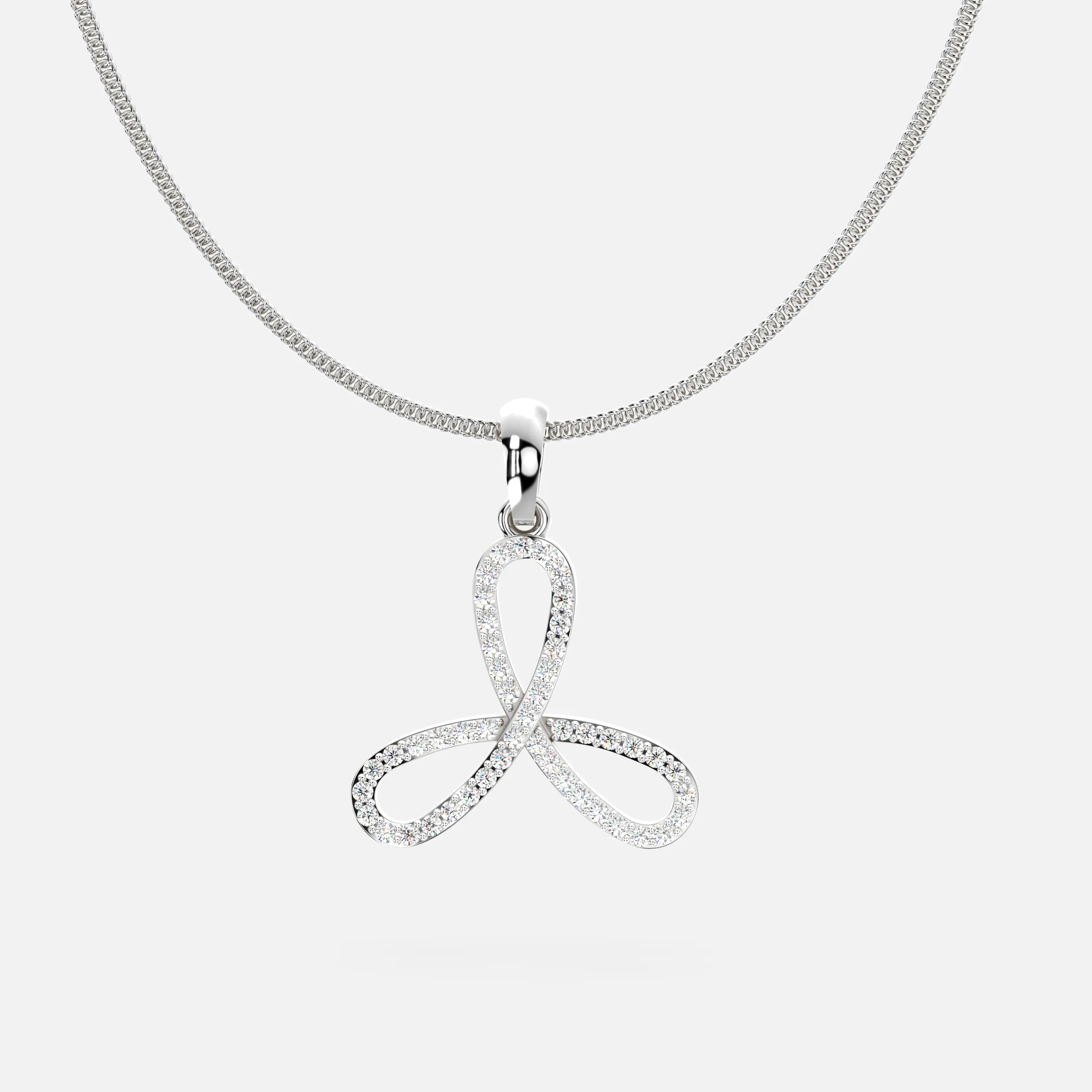 Tria Loop Diamond Pendant