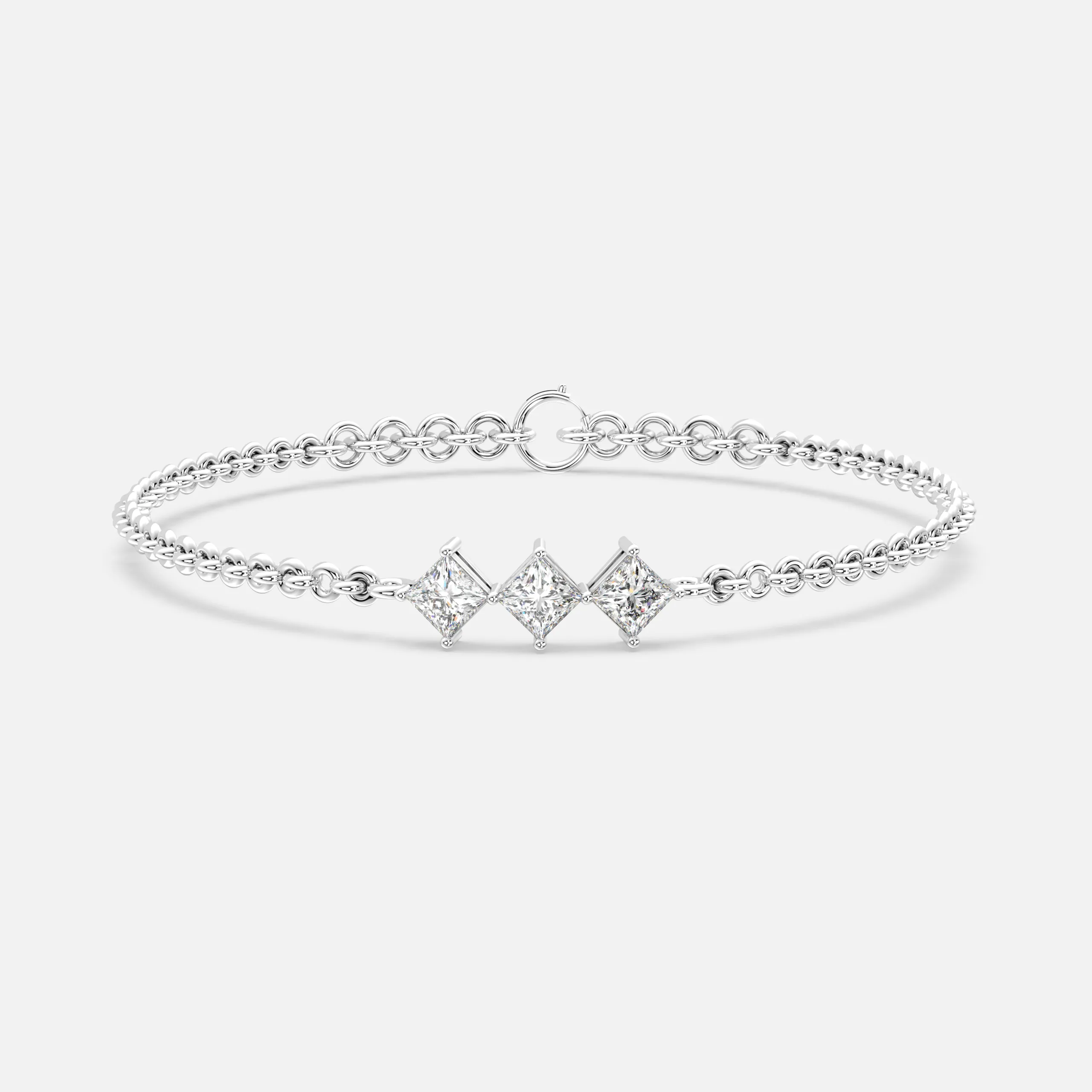 Diamond Quad Spark Link Bracelet