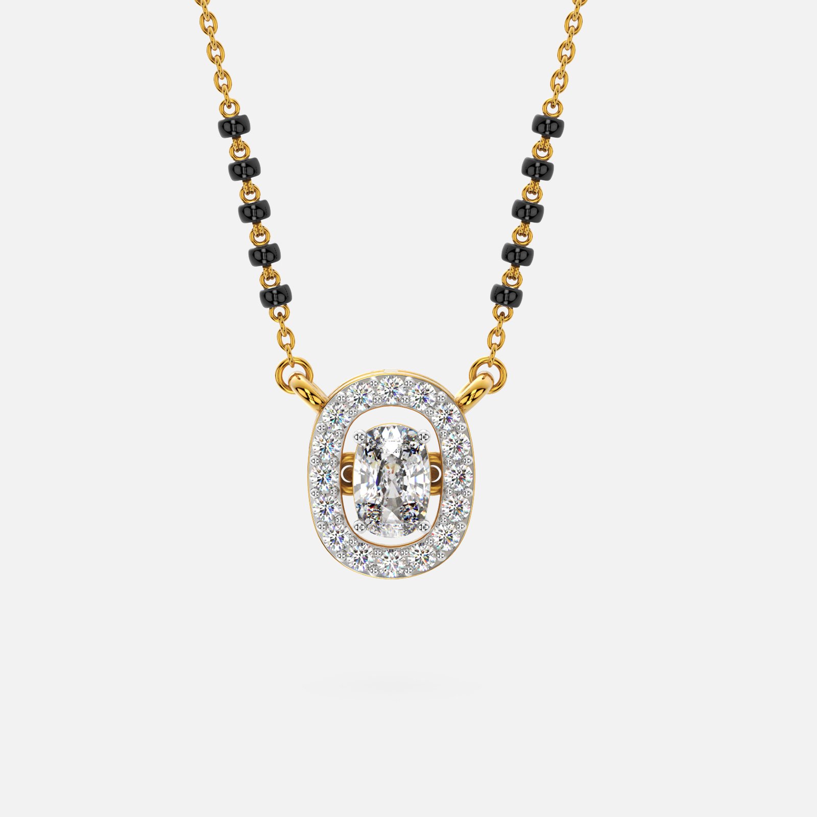 Diamond Halo Mangalsutra